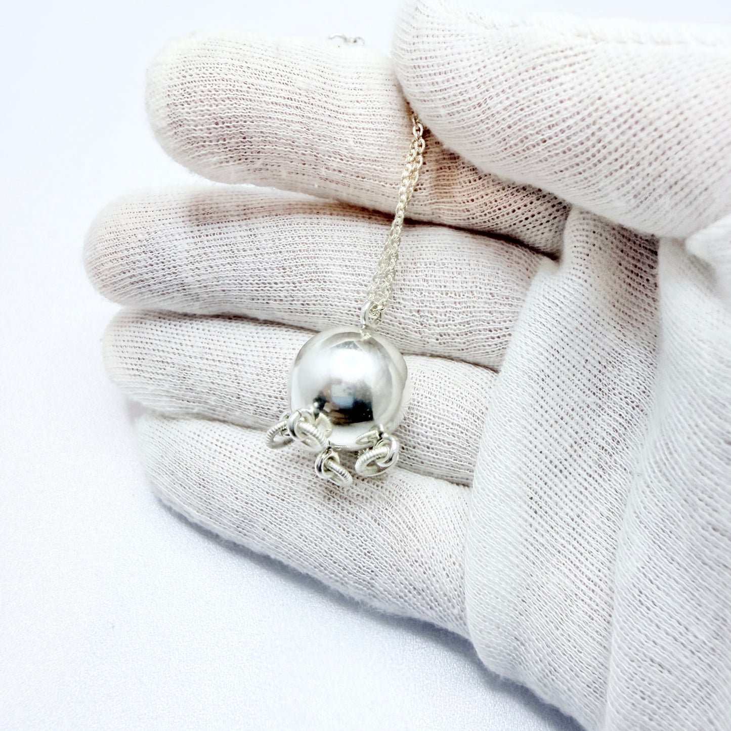Karasjok, Norway. Vintage Sterling Silver Komsekule Magic Cradle Ball