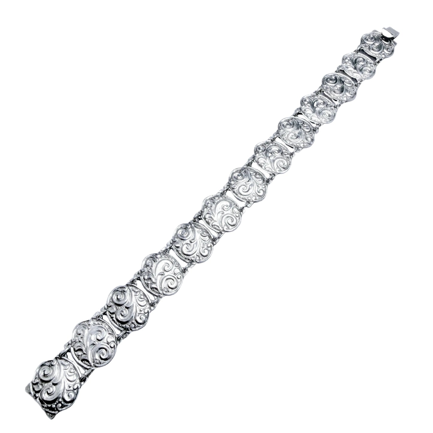 Johannes Bronee, Denmark c 1950s. Vintage Solid SIlver Bracelet.