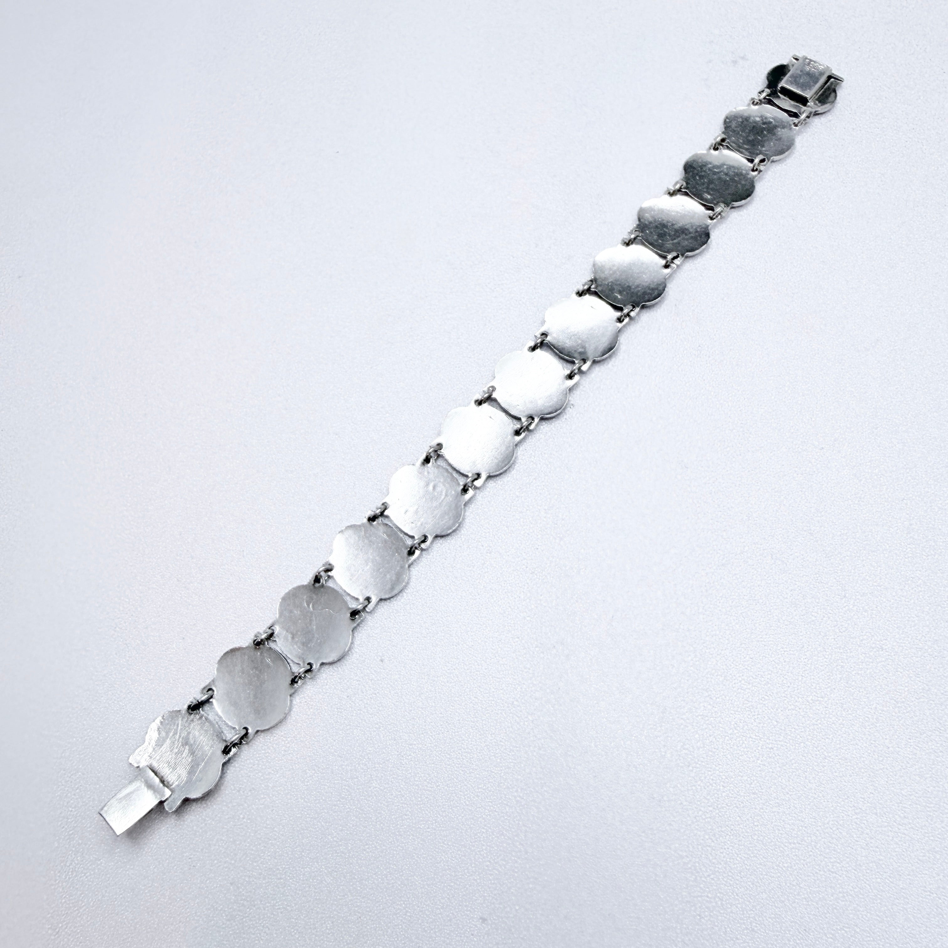 Johannes Bronee, Denmark c 1950s. Vintage Solid SIlver Bracelet