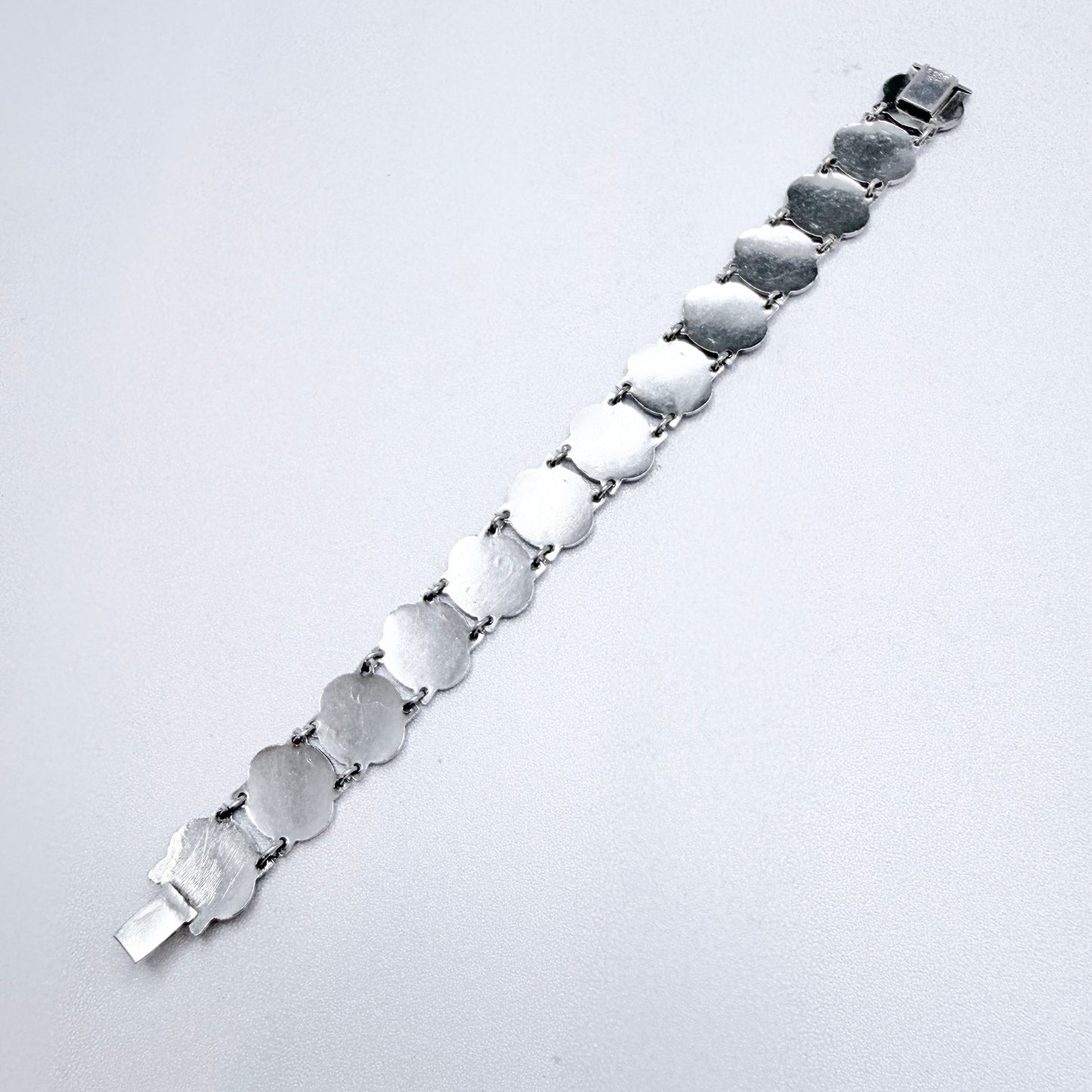 Johannes Bronee, Denmark c 1950s. Vintage Solid SIlver Bracelet.