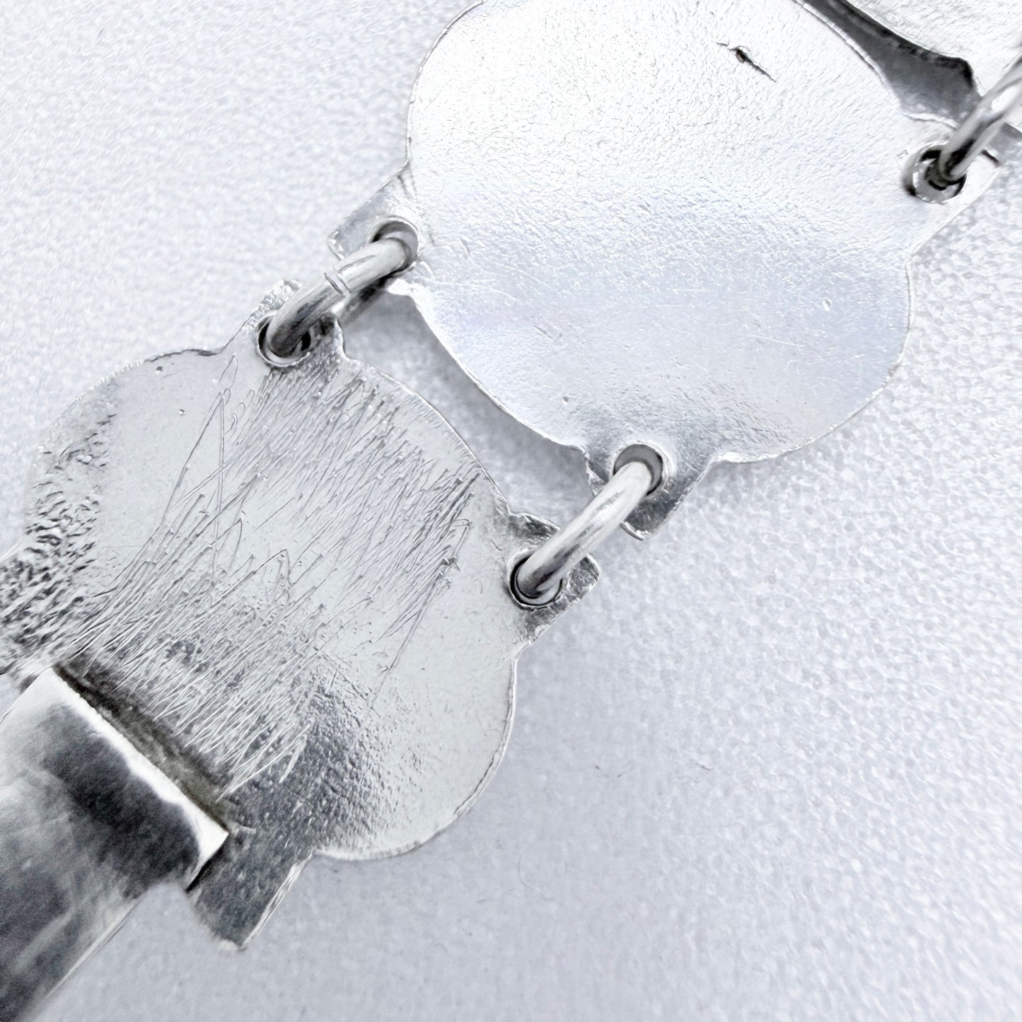 Johannes Bronee, Denmark c 1950s. Vintage Solid SIlver Bracelet.