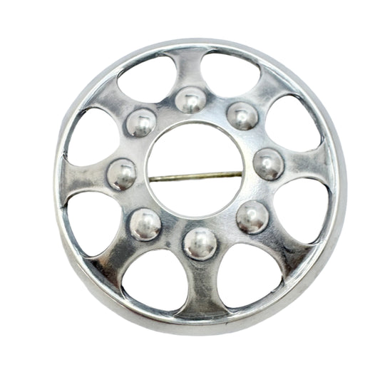 Kalevala Koru, Finland 1968. Vintage Solid Silver Brooch.