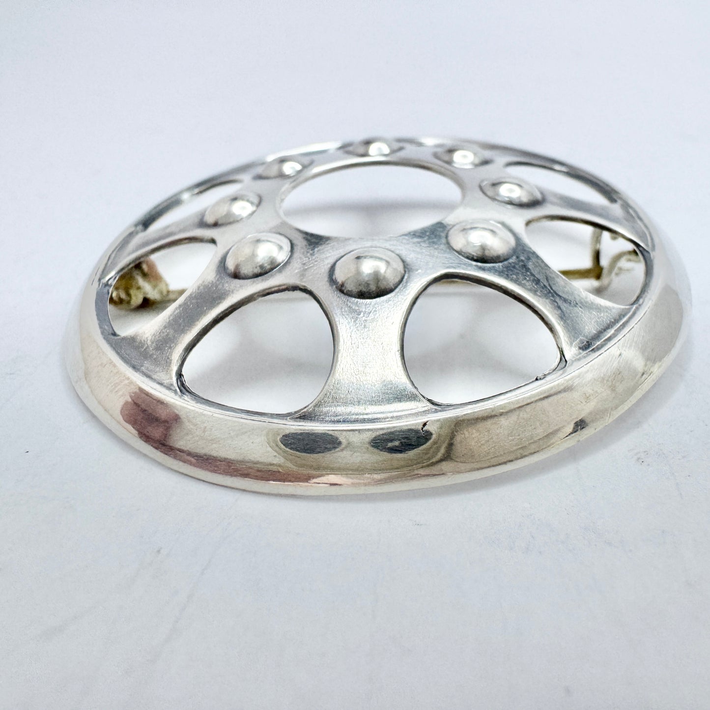 Kalevala Koru, Finland 1968. Vintage Solid Silver Brooch.