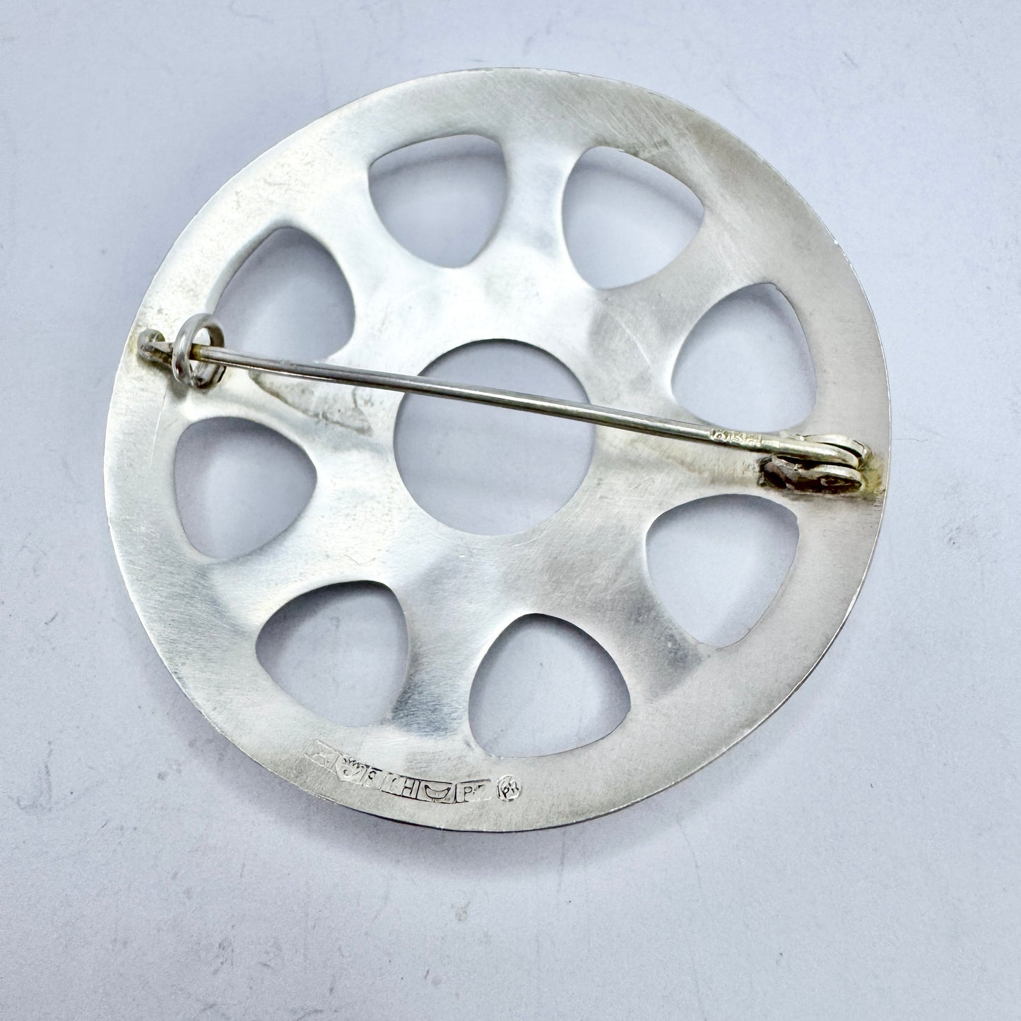 Kalevala Koru, Finland 1968. Vintage Solid Silver Brooch.