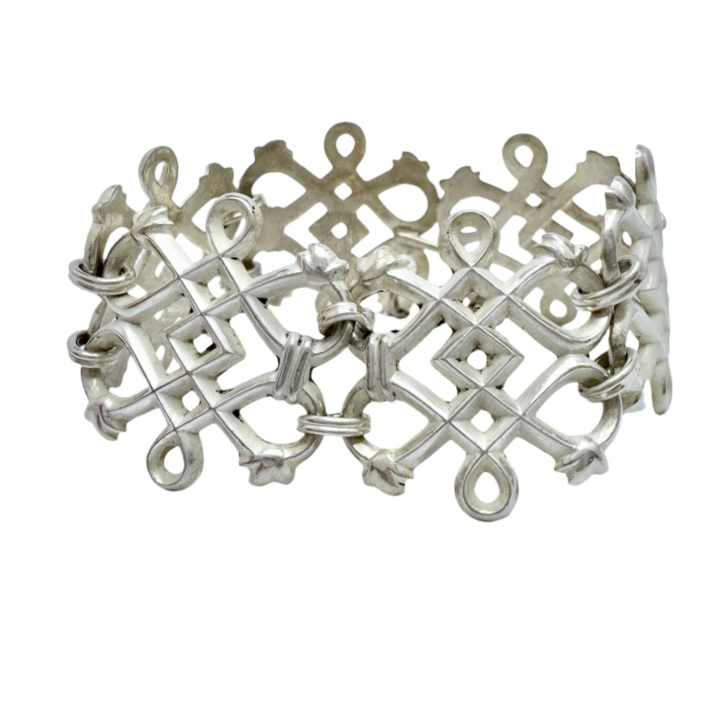 Kalevala Koru, Finland 1961. Bold Vintage Solid Silver Bracelet.