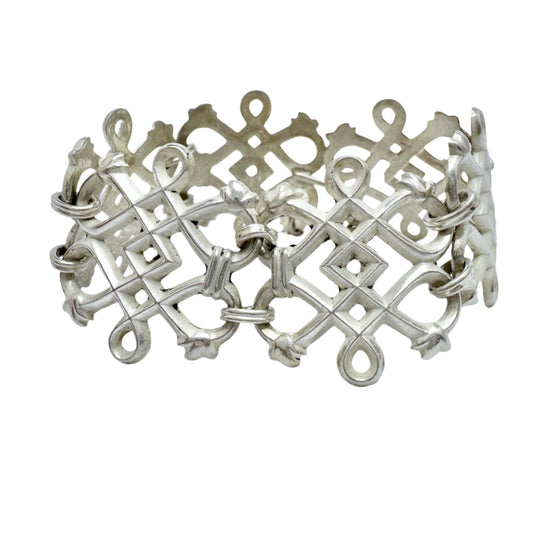 Kalevala Koru, Finland 1961. Bold Vintage Solid Silver Bracelet.