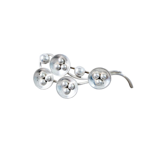 Herman Siersbøl, Denmark 1950s Vintage Sterling Silver Brooch.