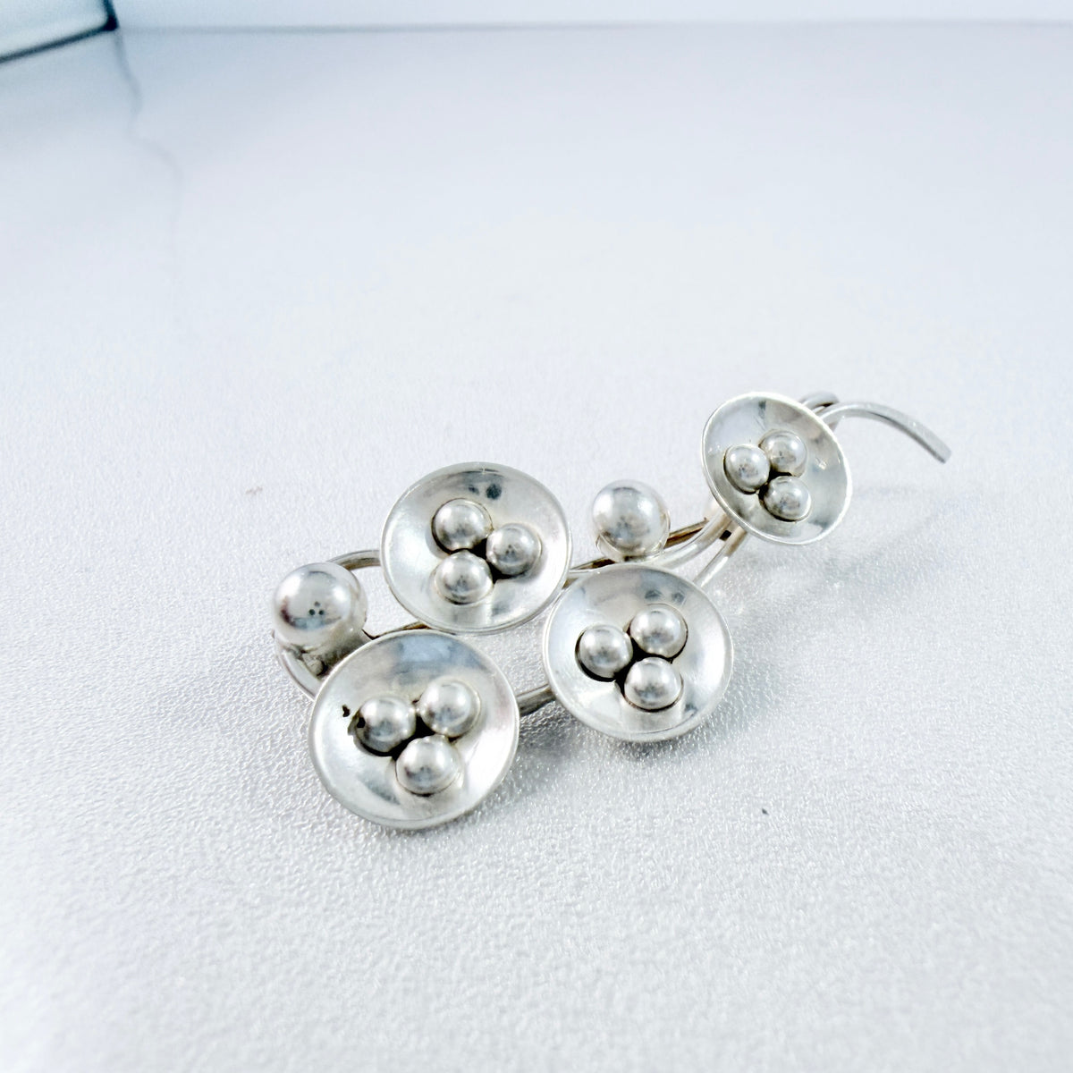 Herman Siersbøl, Denmark 1950s Vintage Sterling Silver Brooch.