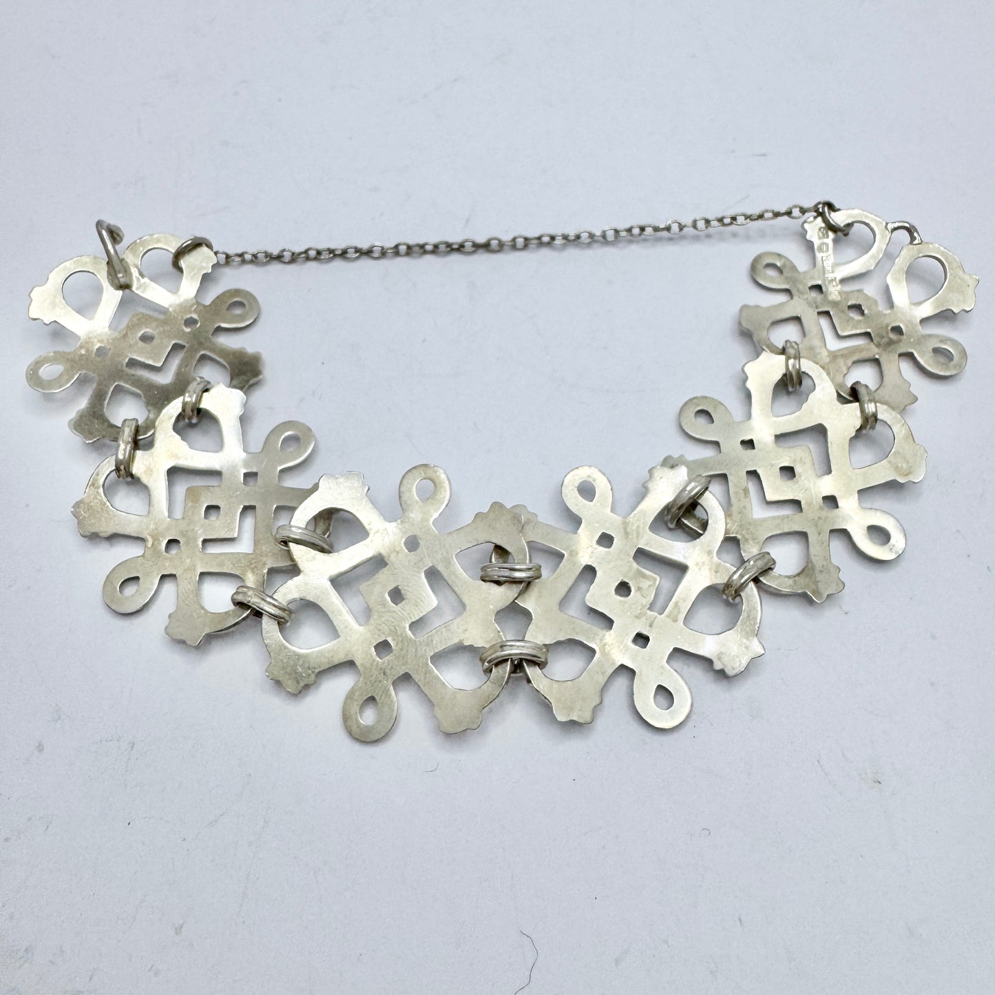 Kalevala Koru, Finland 1961. Bold Vintage Solid Silver Bracelet.