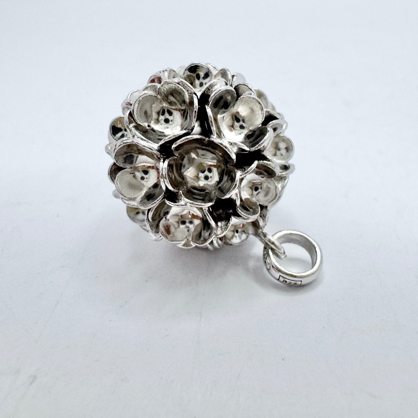 Liisa Vitali for Kultakeskus, Finland. Vintage Sterling Silver Pendant. Spring.