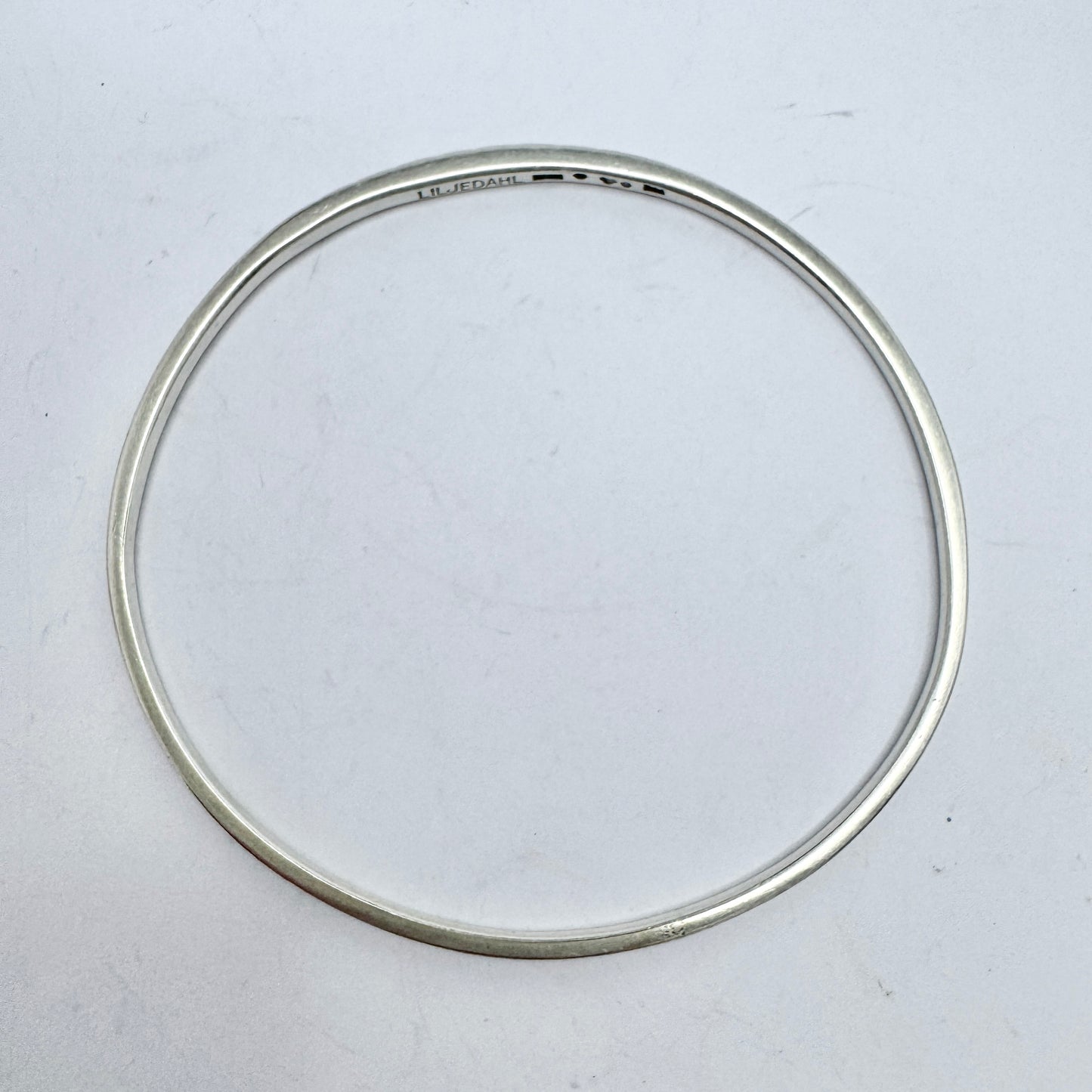Bengt Liljedahl, Sweden year 1960. Vintage Sterling Silver Bangle Bracelet. Signed.