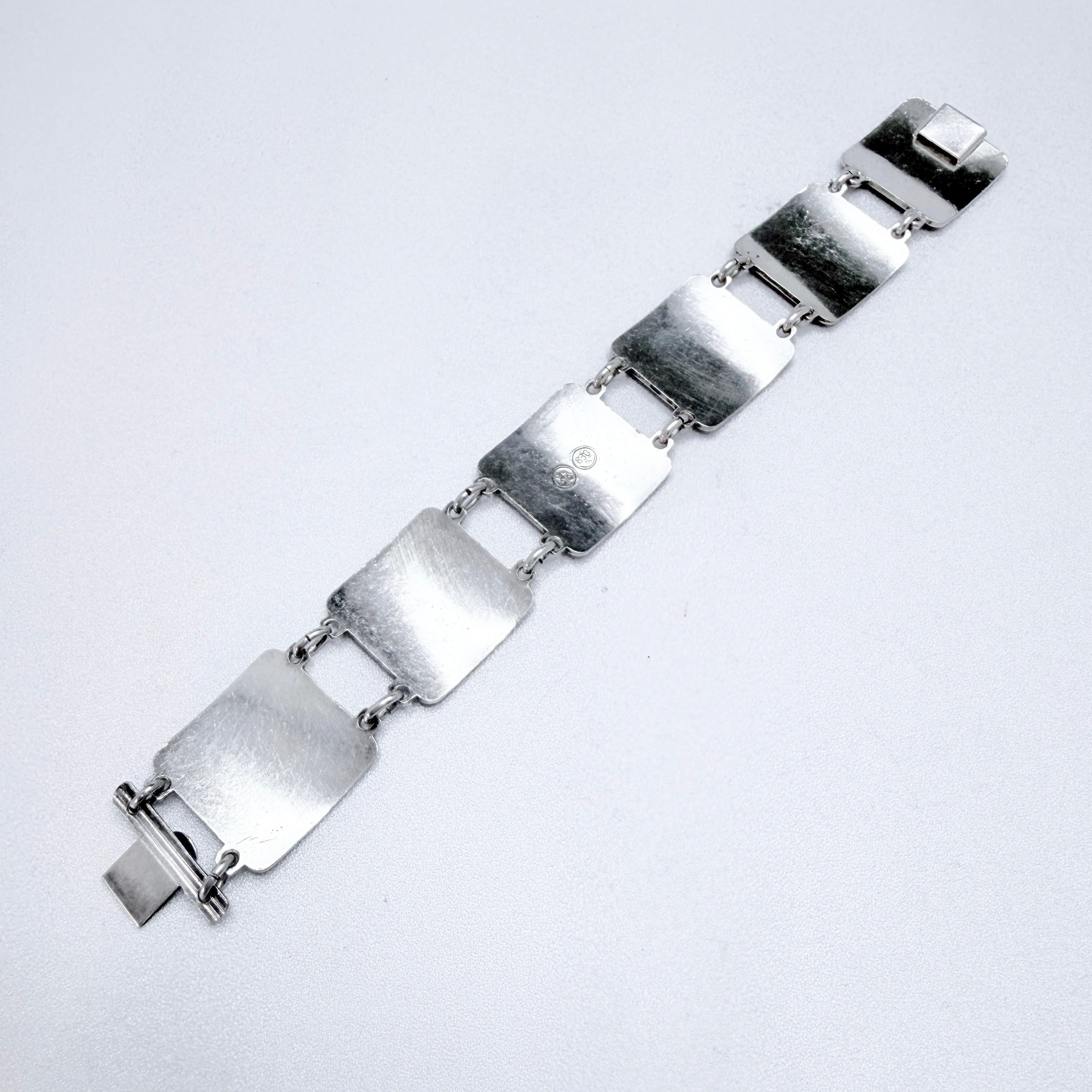 David-Andersen Norway c 1940-50s Solid Silver Panel Bracelet