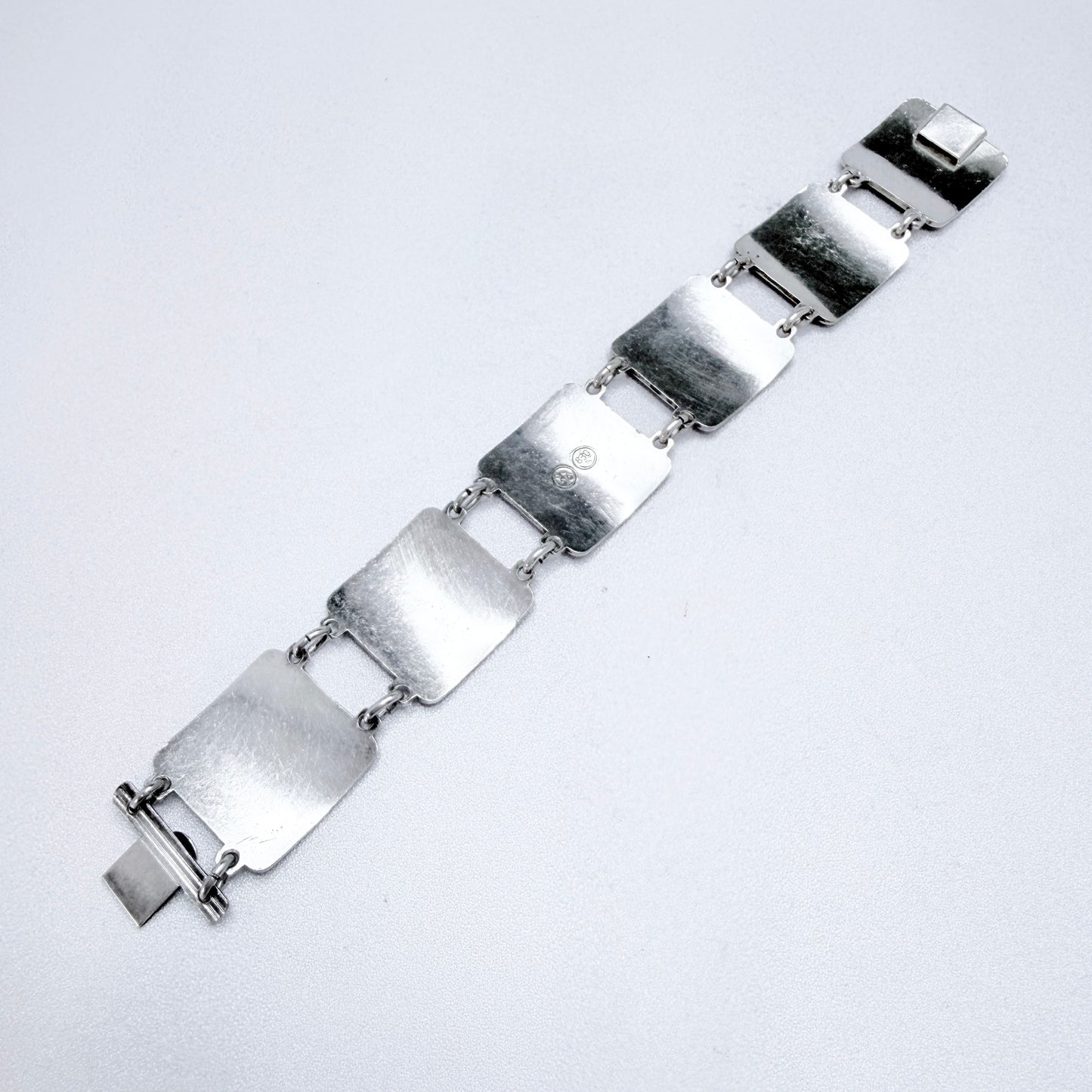 David-Andersen Norway c 1940-50s Solid Silver Panel Bracelet. Design: Eventyr / Fairy-tale