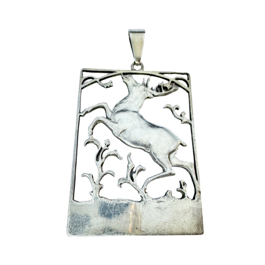 Tore Strindberg for Sporrong Sweden 1944. Vintage Sterling Silver Pendant. Signed.