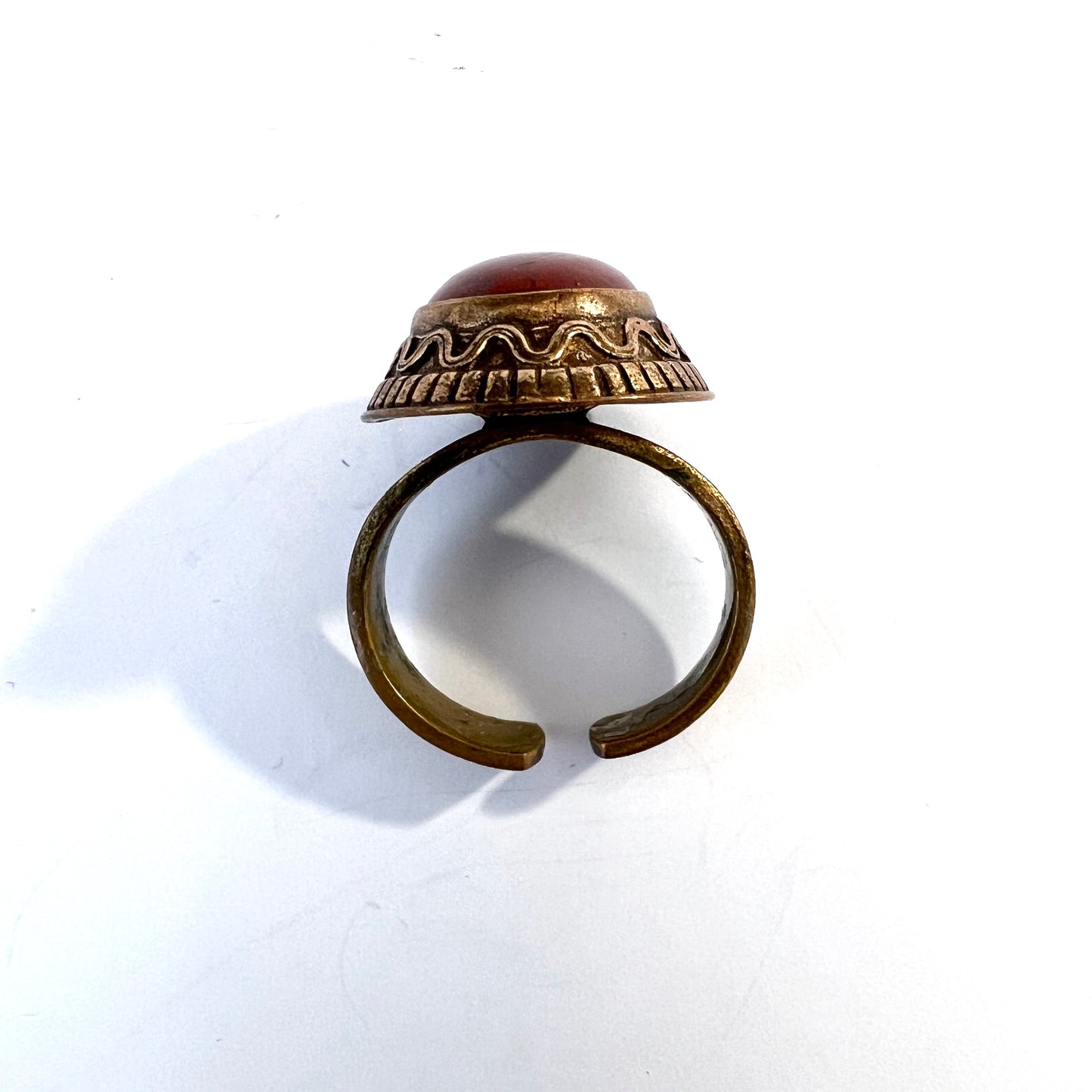 Kalevala Koru, Finland. Vintage Bronze Jasper Ring. Boxed