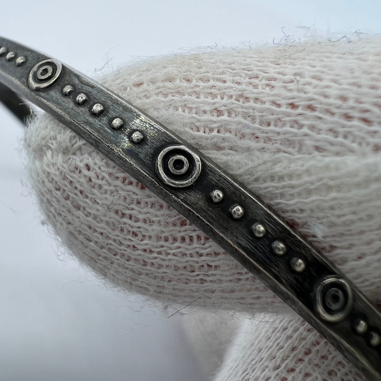 Ethel Düne, Finland 1963 Vintage Solid Silver Bangle Bracelet.
