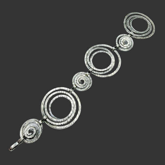 Elis Kauppi, Kupittaan Kulta Finland 1969. Vintage Solid Silver Bracelet.
