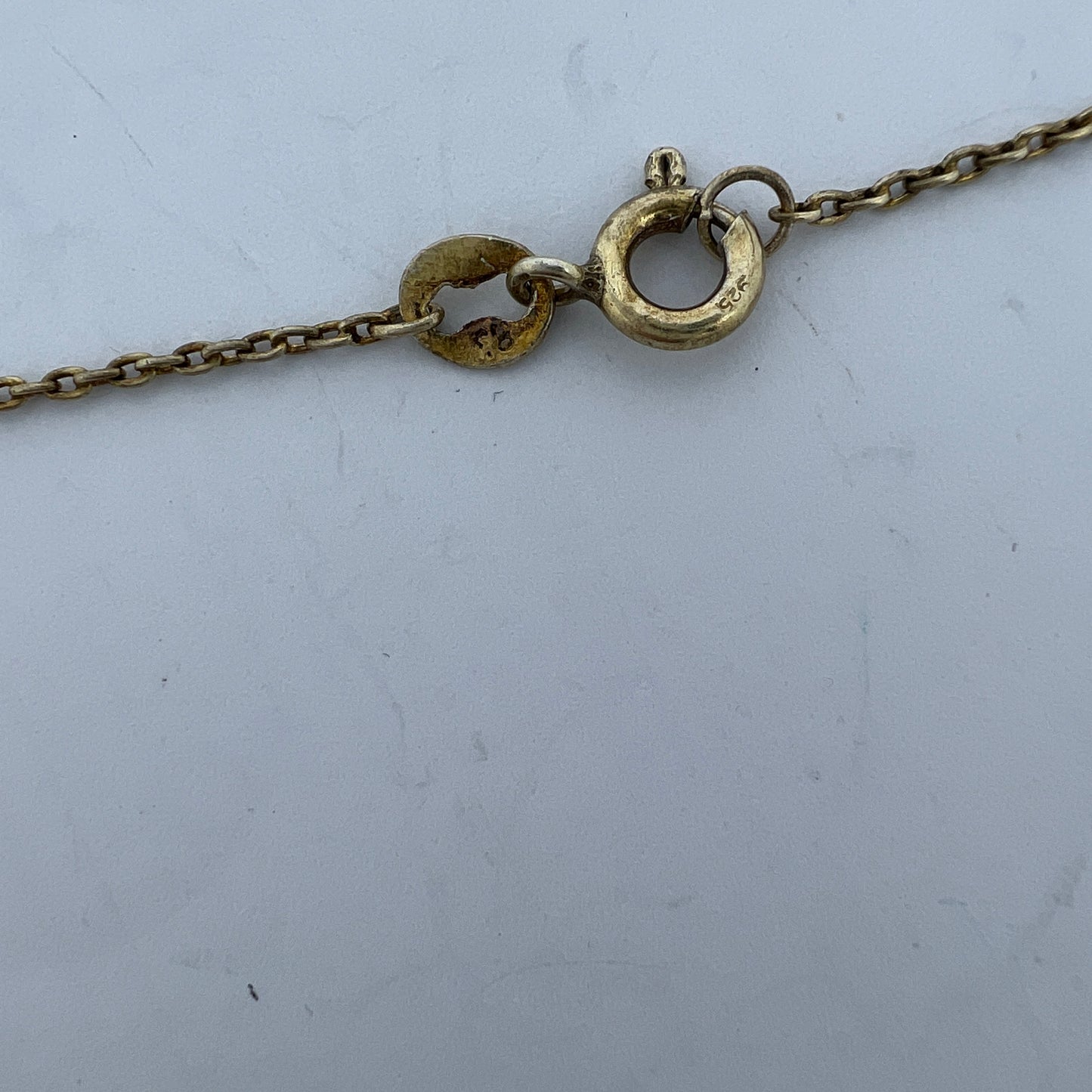 Vintage / Antique Gilt Solid Silver Garnet Necklace.