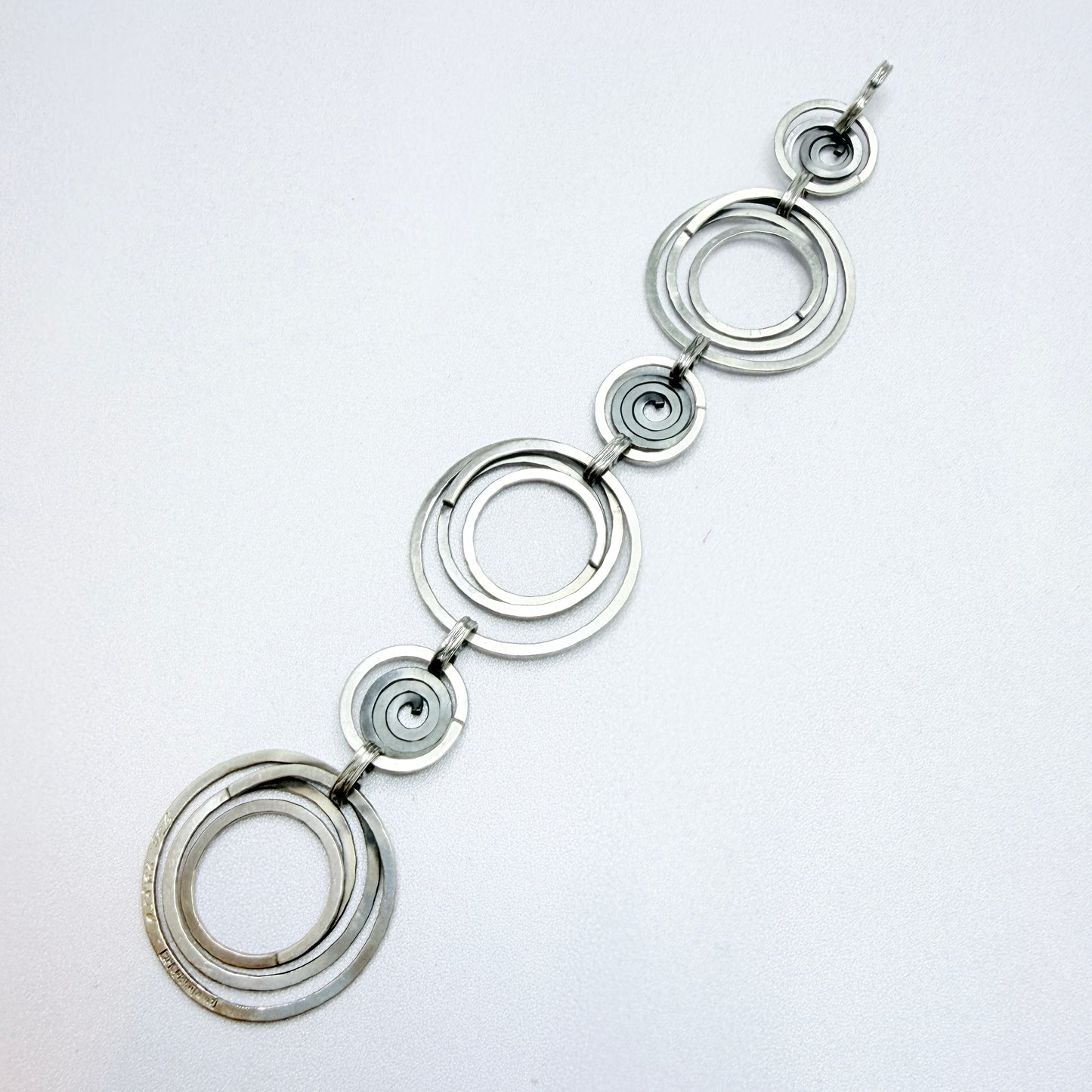 Elis Kauppi, Kupittaan Kulta Finland 1969. Vintage Solid Silver Bracelet.