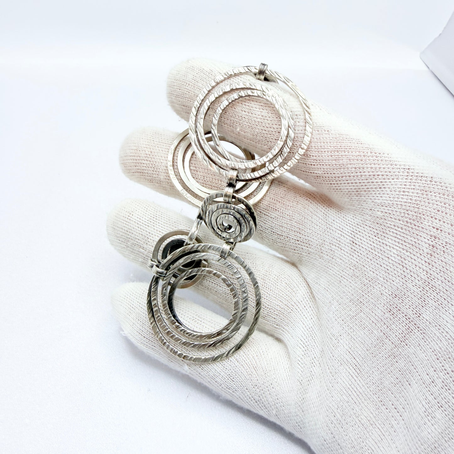Elis Kauppi, Kupittaan Kulta Finland 1969. Vintage Solid Silver Bracelet.