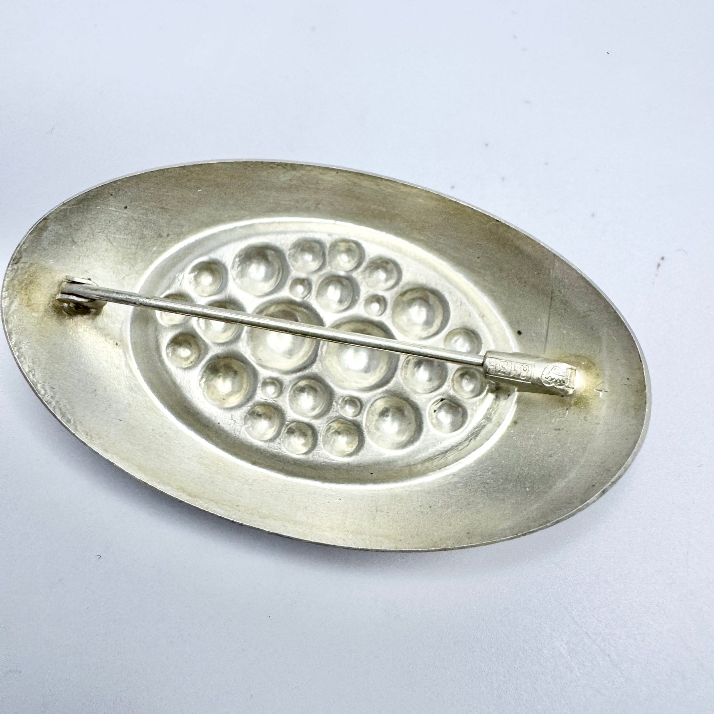 Finland ca 1960s. Vintage Space Age Solid Silver Brooch.