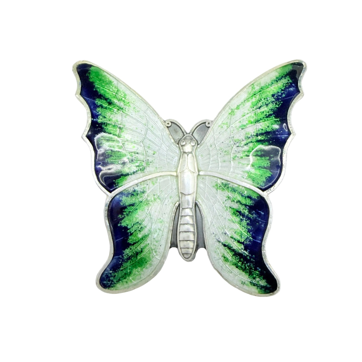 Auran Kultaseppä, Finland year 1970. Vintage Sterling Silver Enamel Butterfly Brooch.