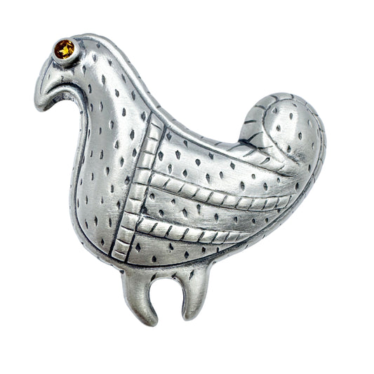 Kalevala Koru, Finland. Sterling Silver Bird Brooch. Satasulka.