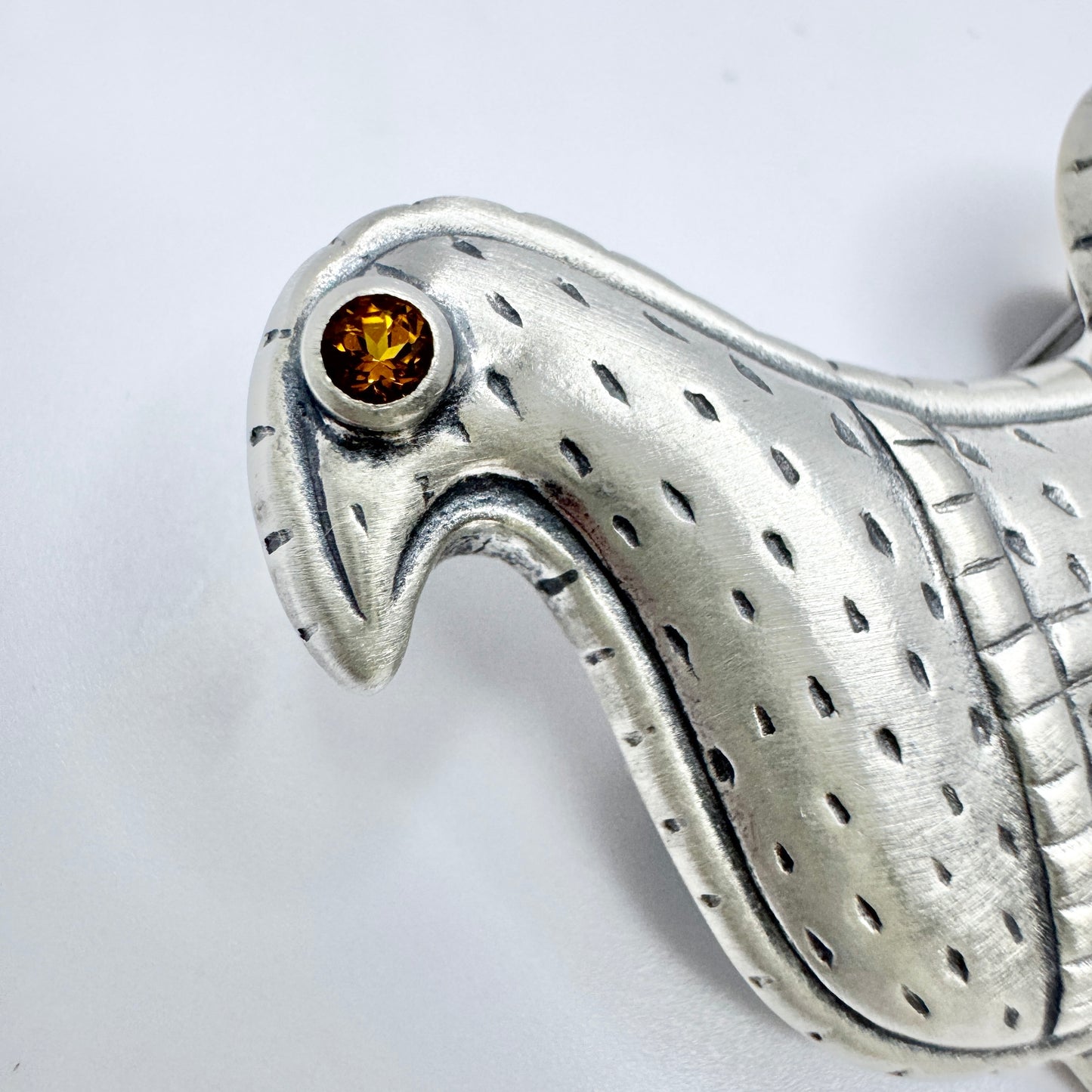 Kalevala Koru, Finland. Sterling Silver Bird Brooch. Satasulka.