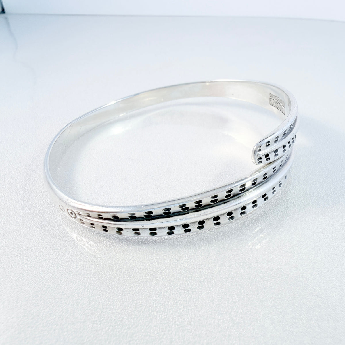 David Andersen 1960s Vintage Viking Saga Series Sterling Silver Bracelet