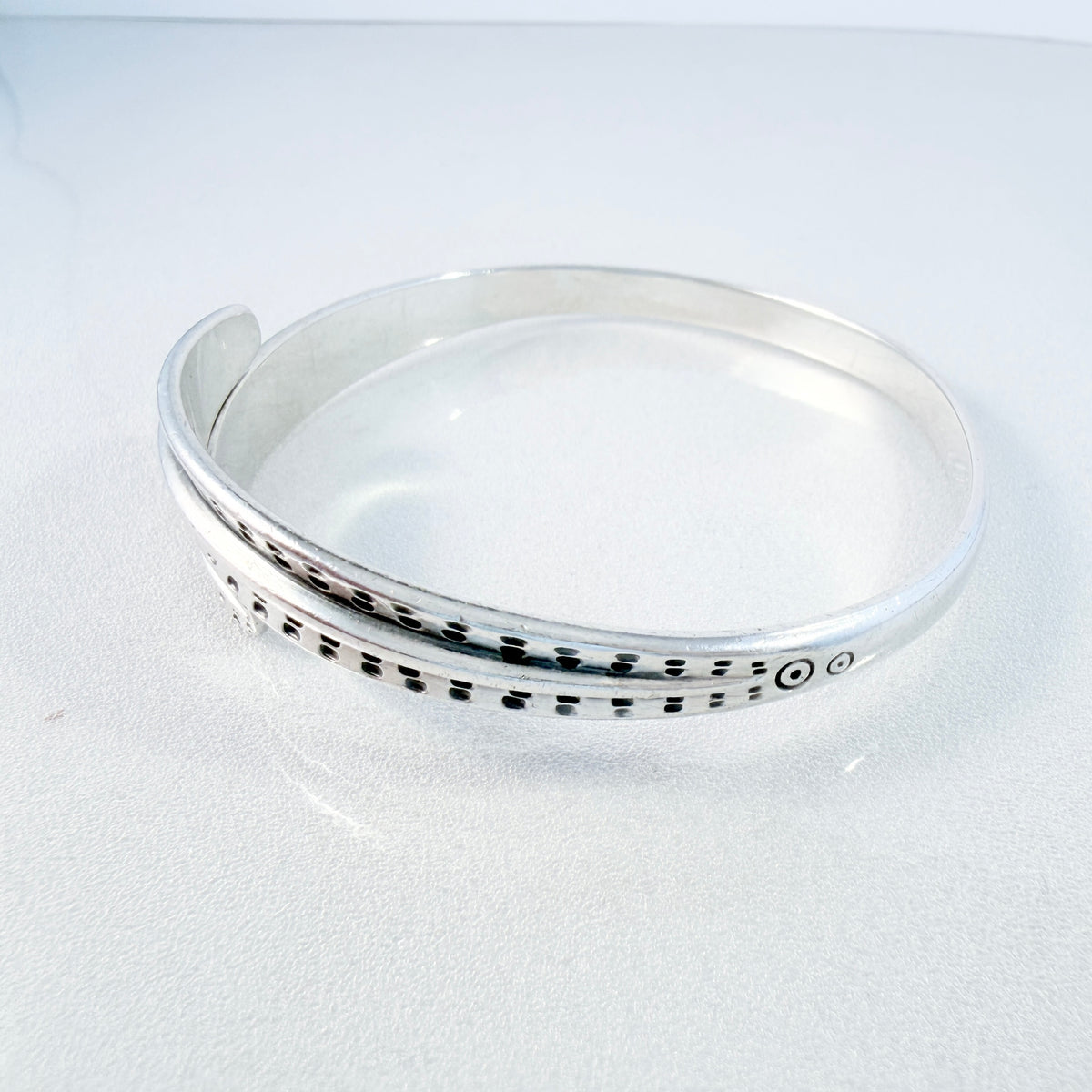 David Andersen 1960s Vintage Viking Saga Series Sterling Silver Bracelet