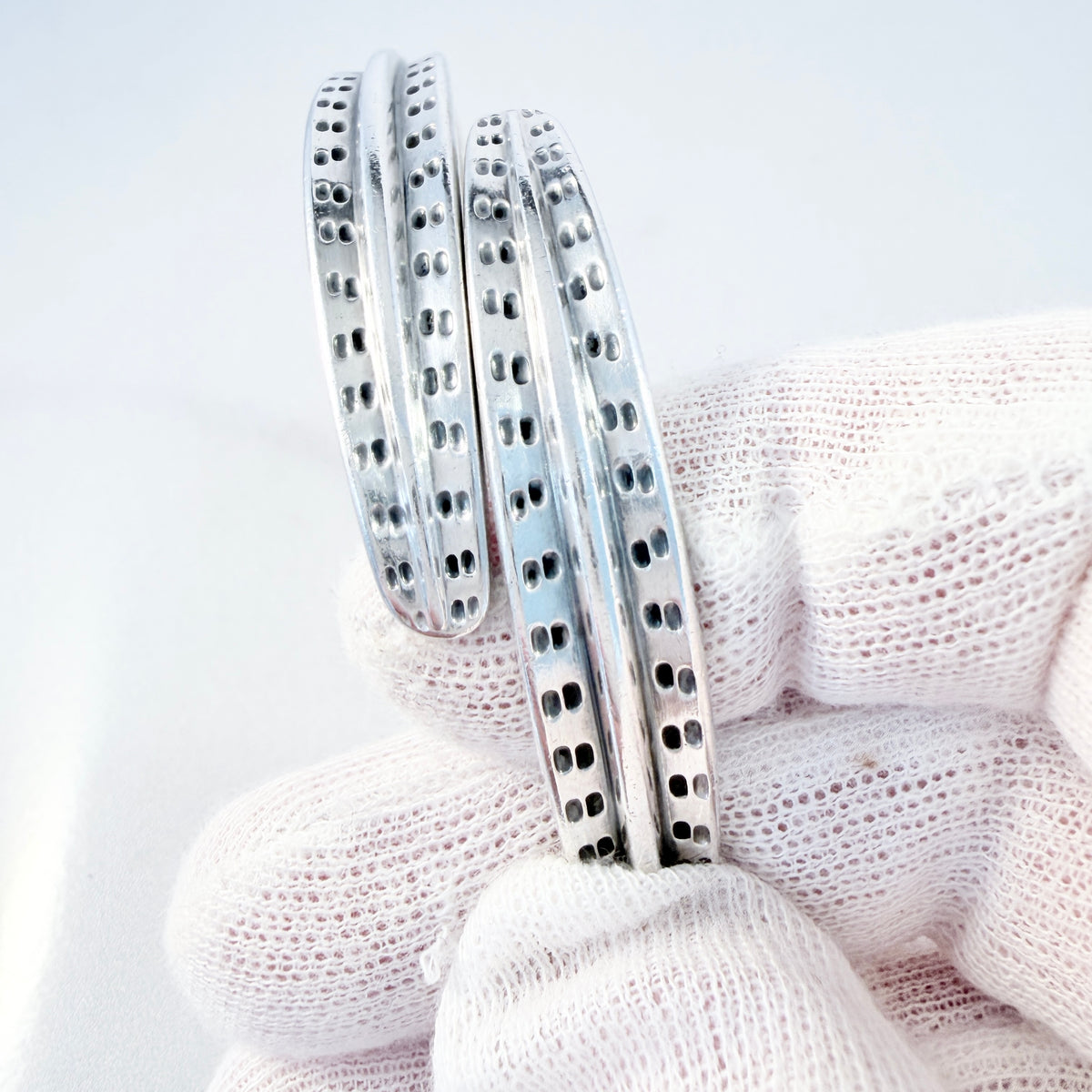 David Andersen 1960s Vintage Viking Saga Series Sterling Silver Bracelet