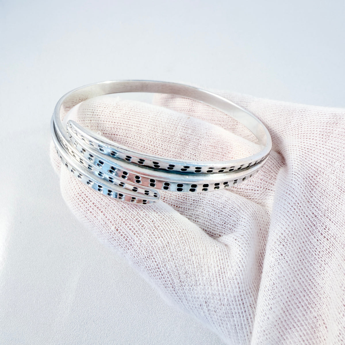 David Andersen 1960s Vintage Viking Saga Series Sterling Silver Bracelet