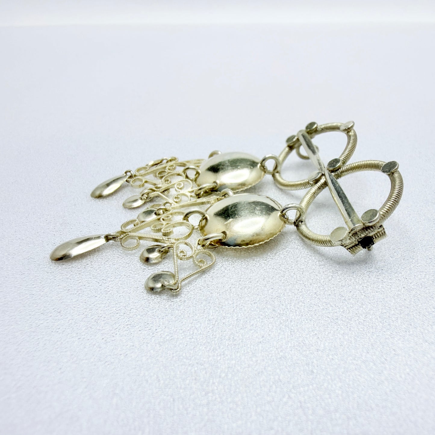 K.S Norway early 1900s Solid Silver Traditional Bunads Brooch.