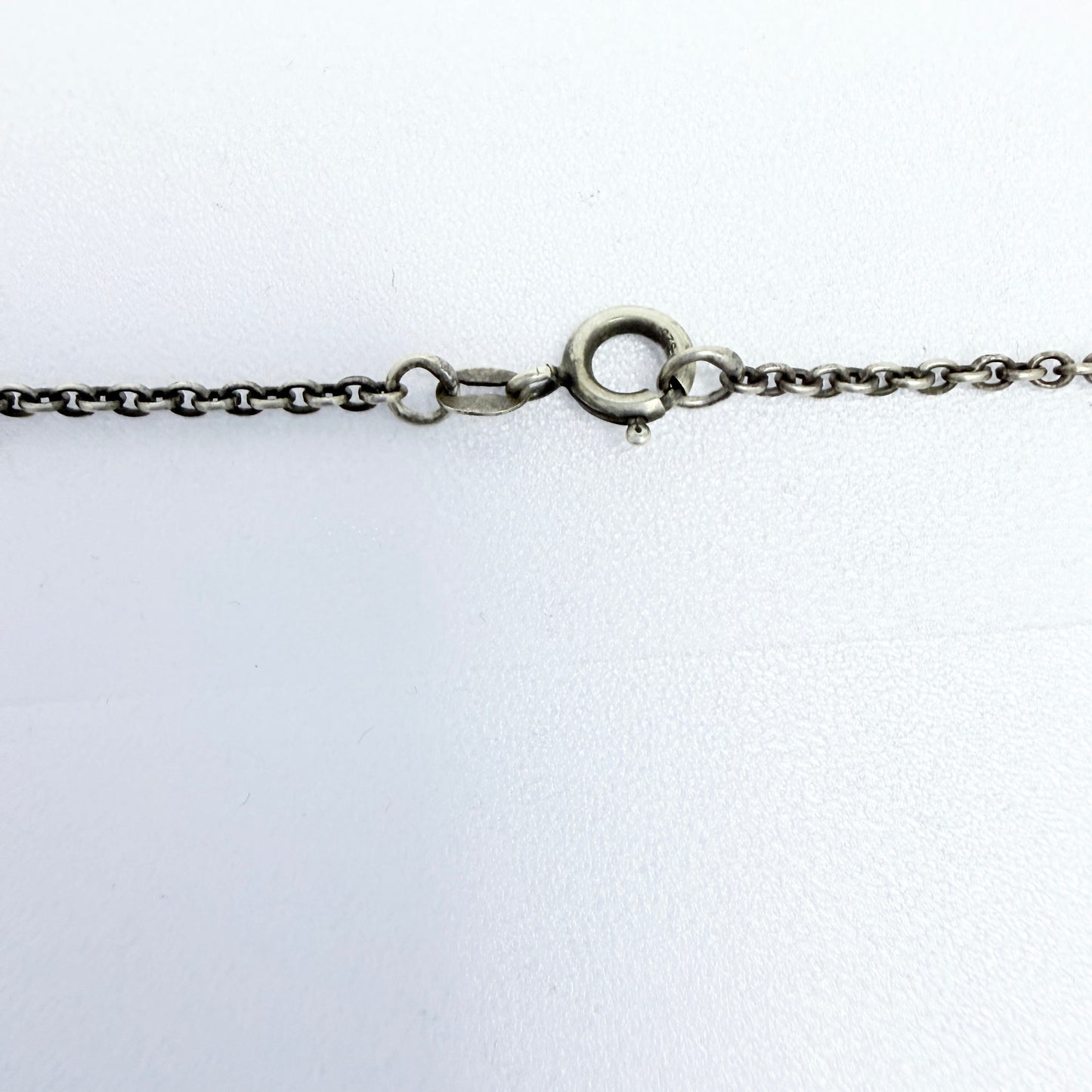 Kalevala Koru, Finland. Large Vintage Sterling Silver Bird Pendant Long Chain Necklace.