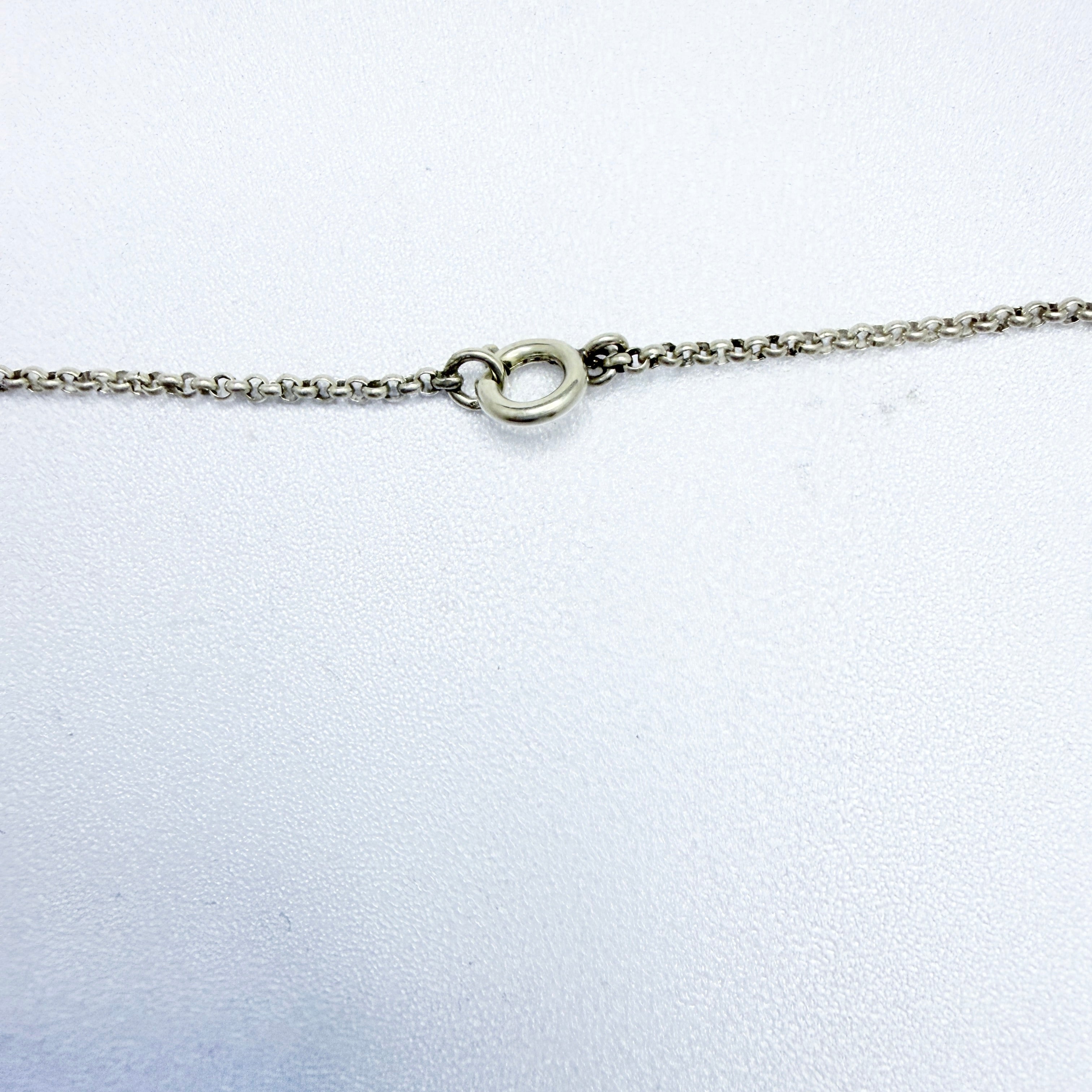 Sweden 1960s. Vintage Solid Silver Amethyst Necklace. – T