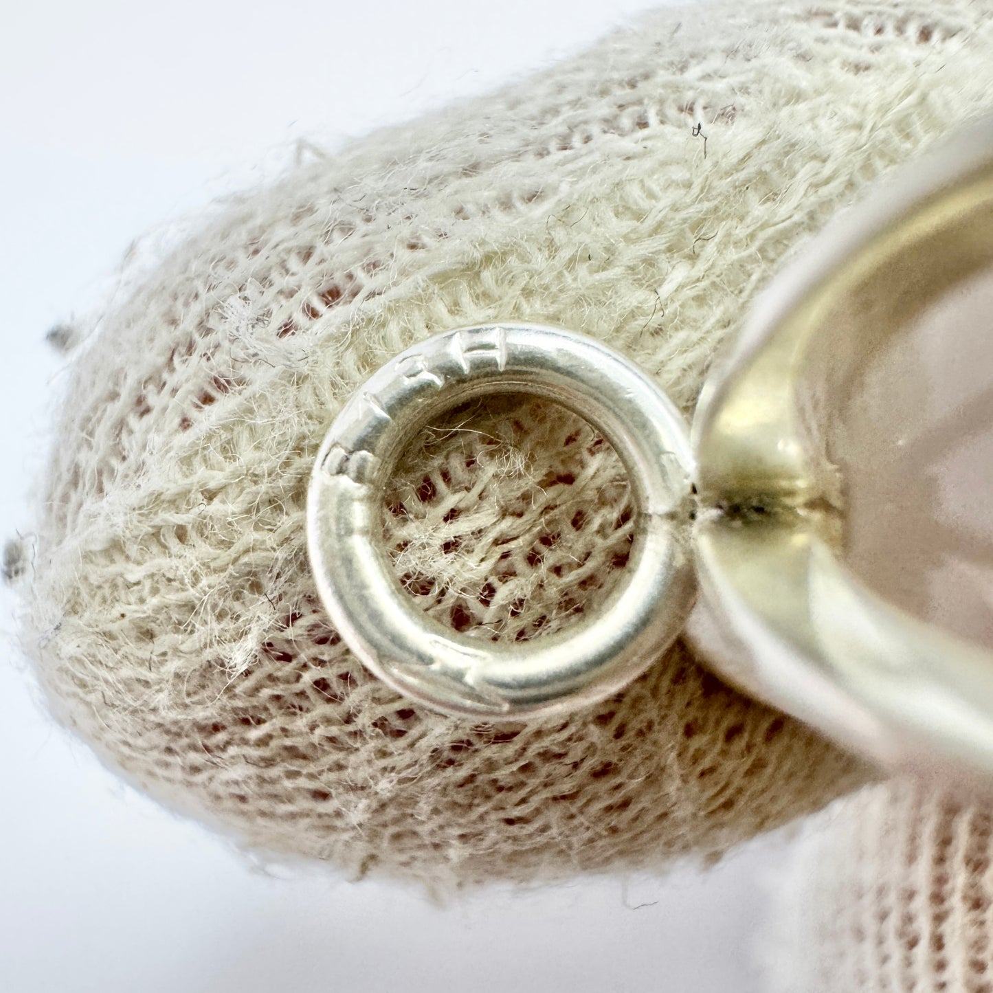 Elis Kauppi, Kupittaan Kulta Finland 1960s. Vintage Solid Silver Rose Quartz Pendant.