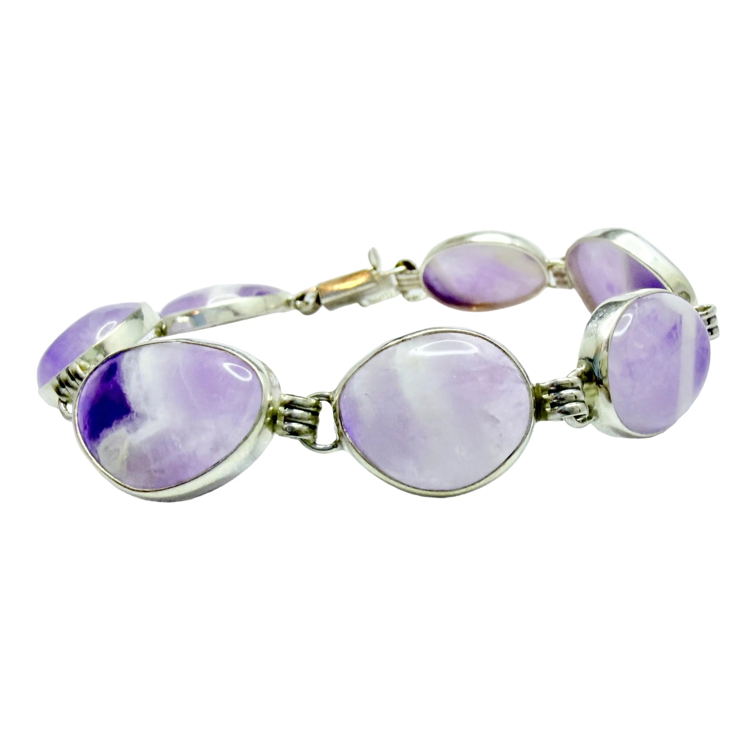 Victor Janson, Sweden 1964. Vintage Solid SIiver Amethyst bracelet.