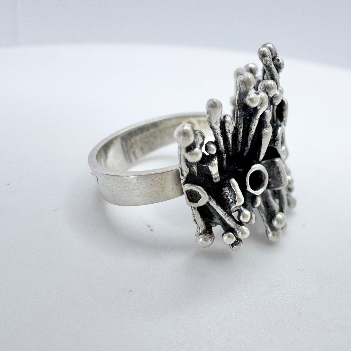 Martti Viikinniemi, Finland 1969, Vintage Solid Silver Ring.