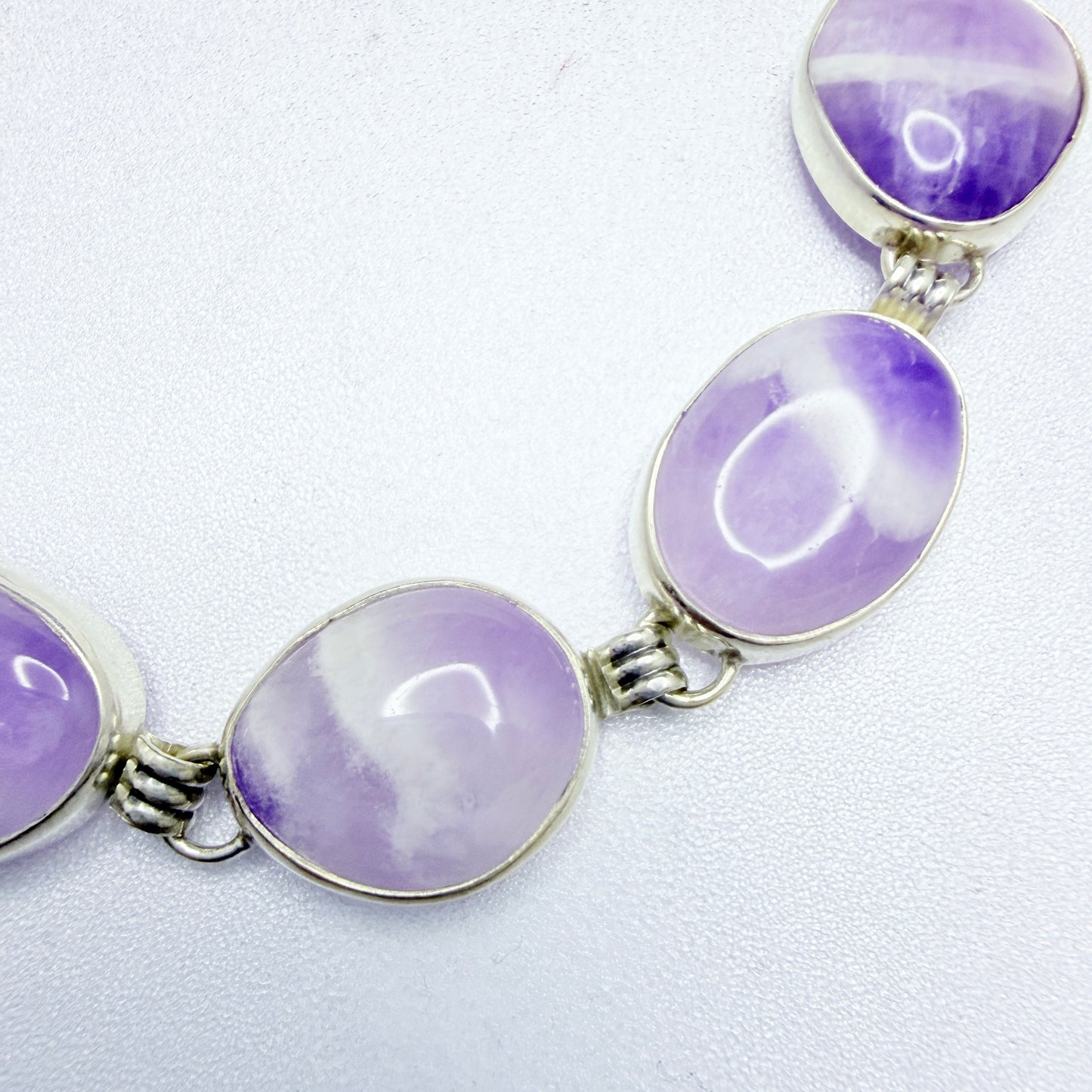 Victor Janson, Sweden 1964. Vintage Solid SIiver Amethyst bracelet.