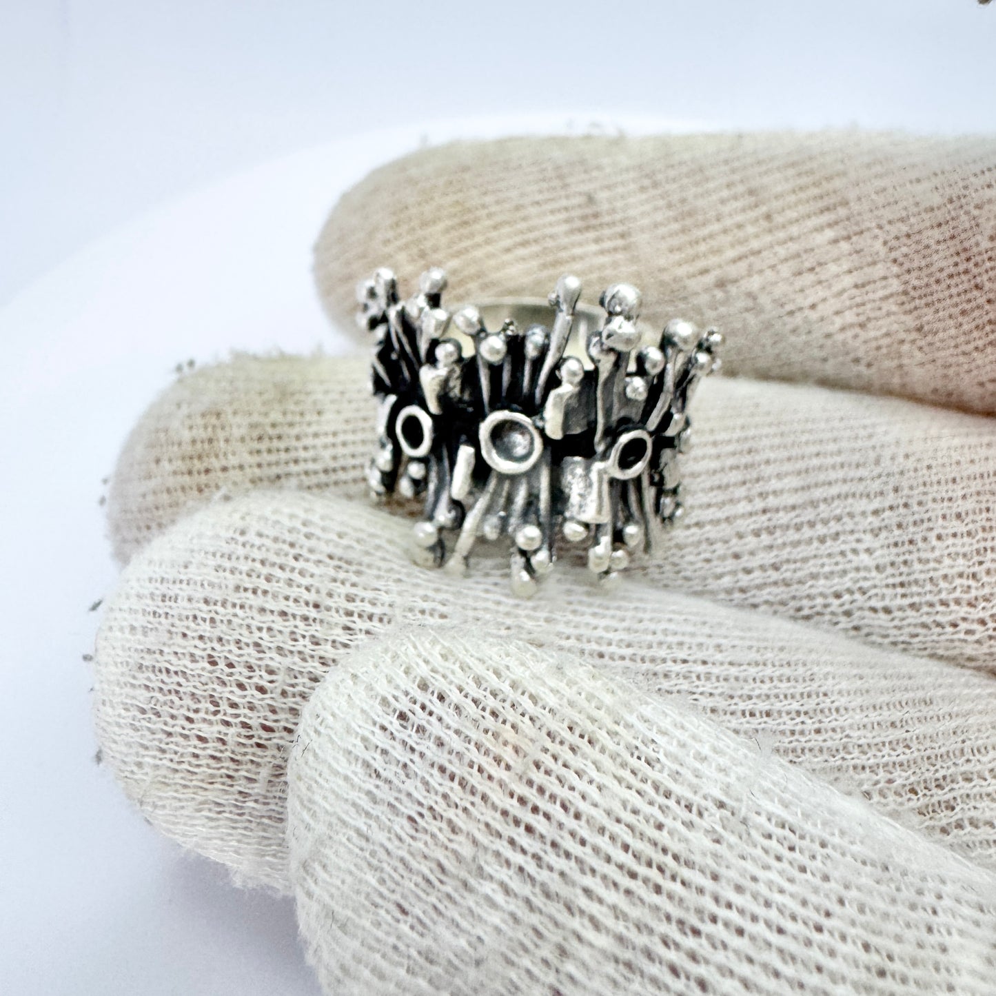 Martti Viikinniemi, Finland 1969, Vintage Solid Silver Ring.