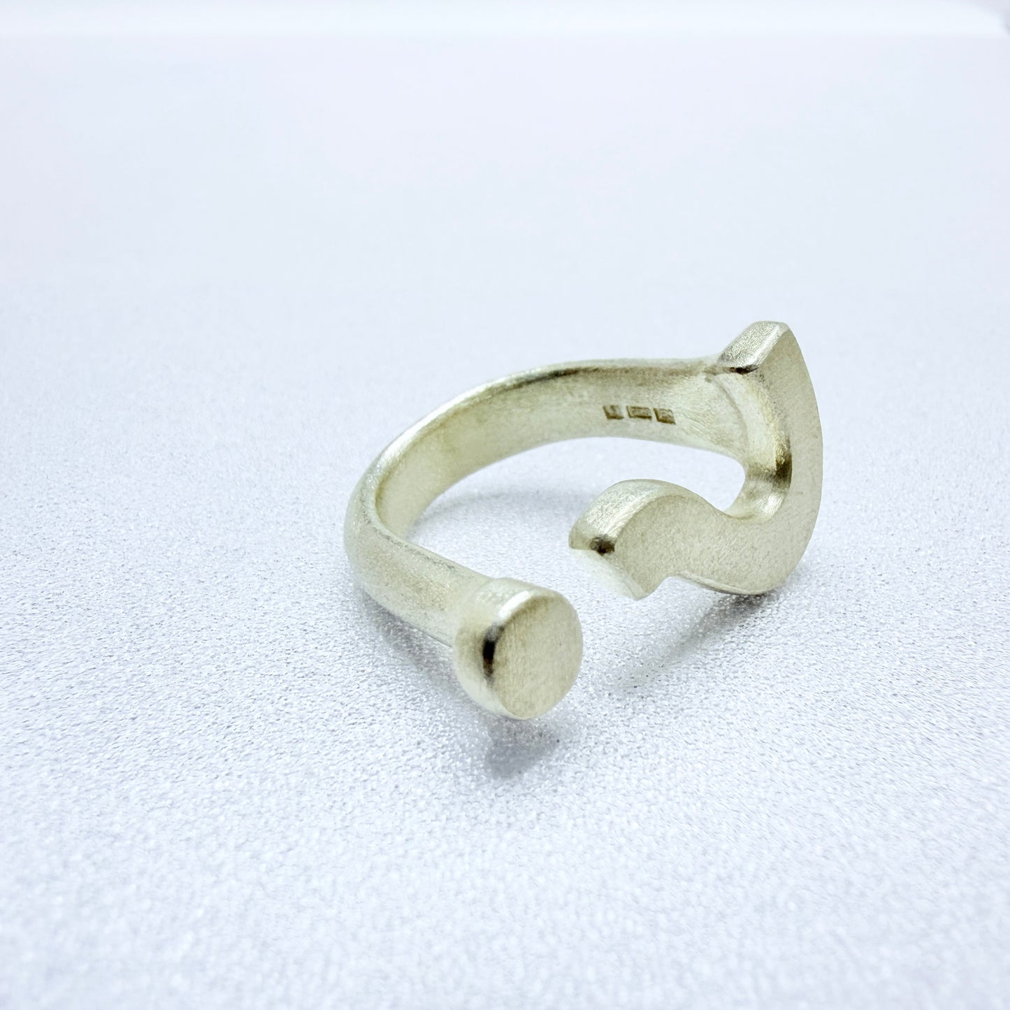 Chao & Eero, Finland Sterling Silver Question Mark Ring.