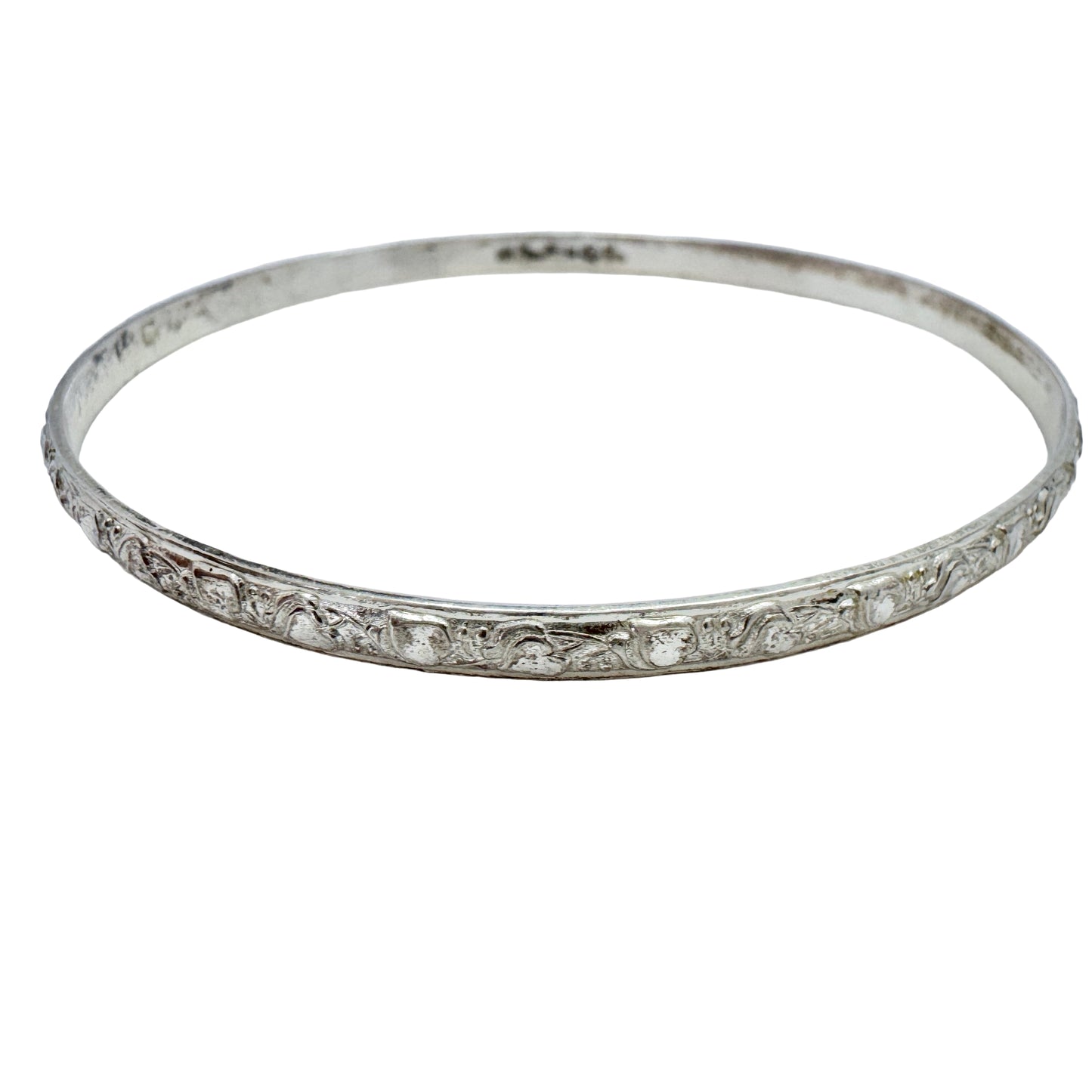Erik Granit, Finland 1967. Vintage Solid Silver Bangle Bracelet.
