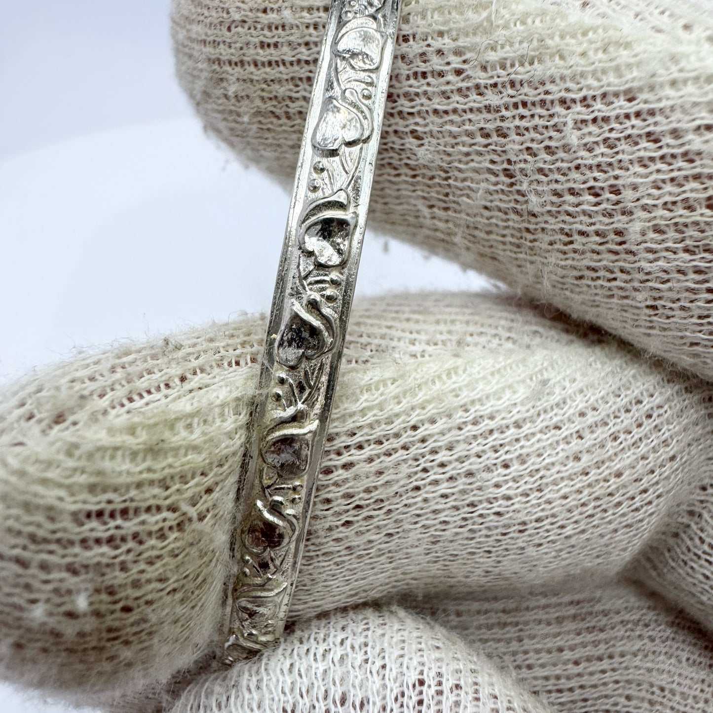 Erik Granit, Finland 1967. Vintage Solid Silver Bangle Bracelet.