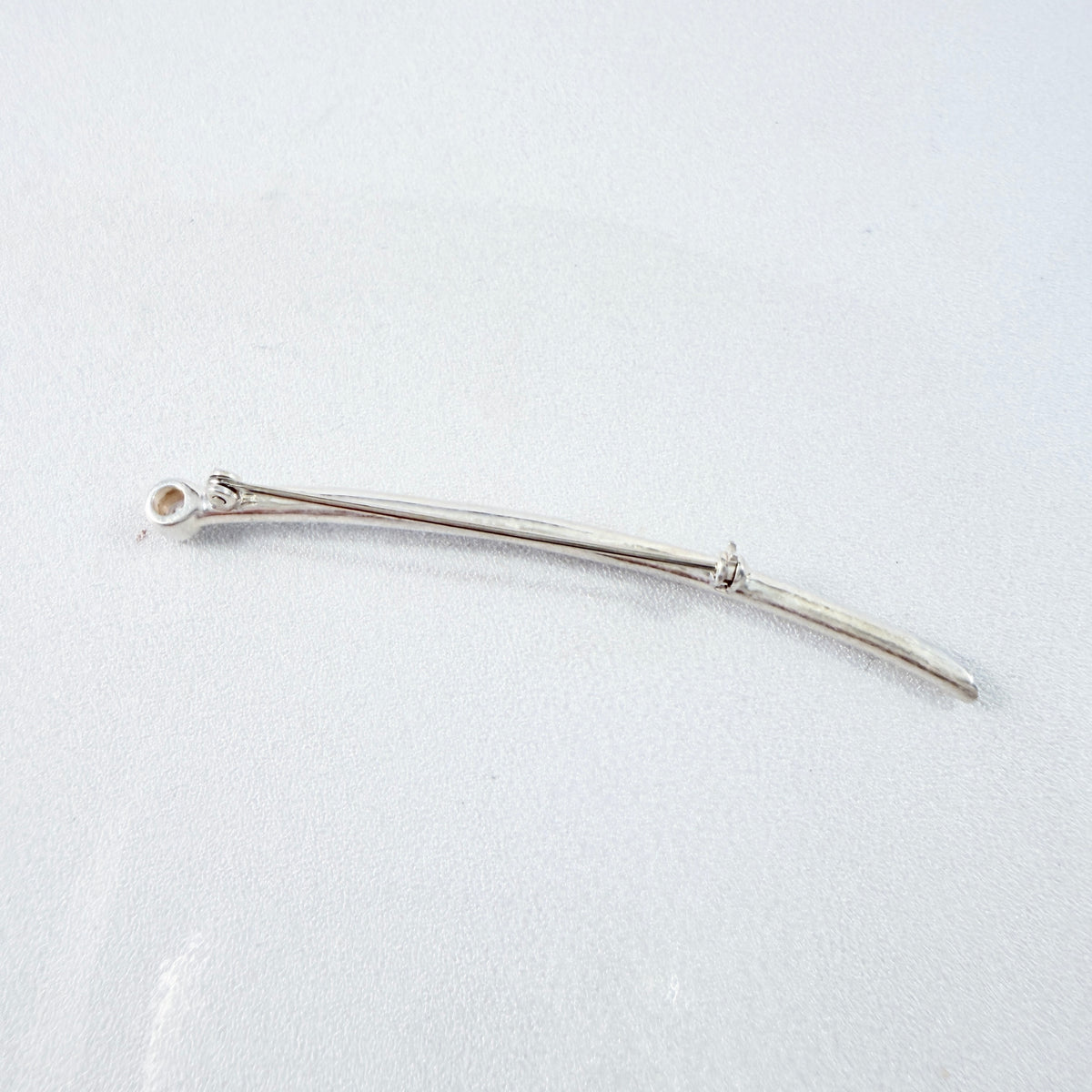 Vintage Sterling Silver Cubic Zirconia 80mm Brooch.