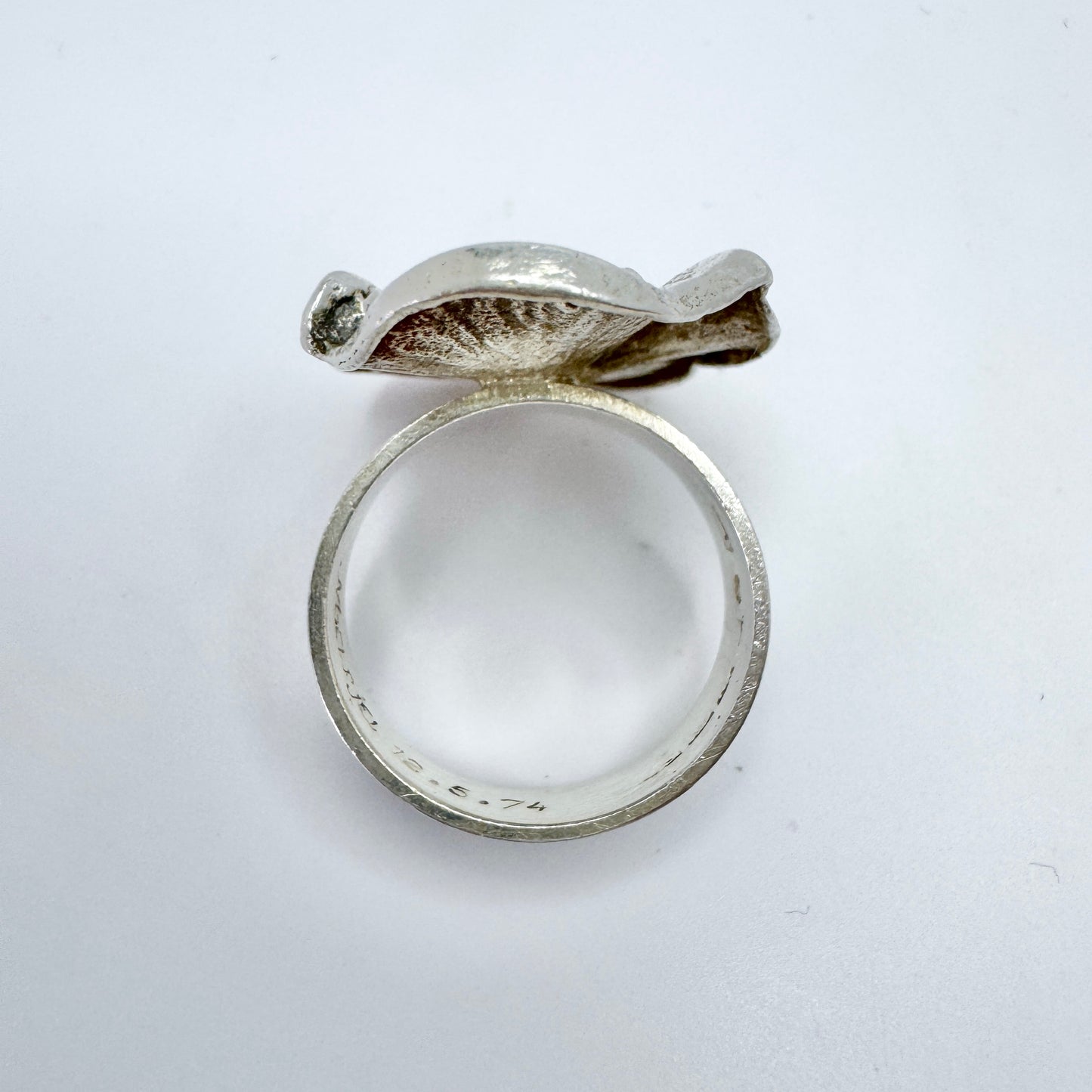 Salovaara, Finland 1971. Vintage Solid Silver Ring.