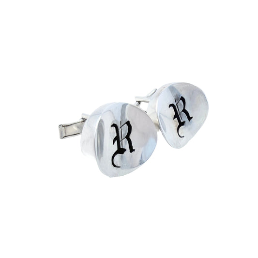 Rancho Alegre, Mexico. Vintage Sterling Silver Cufflinks. "R"