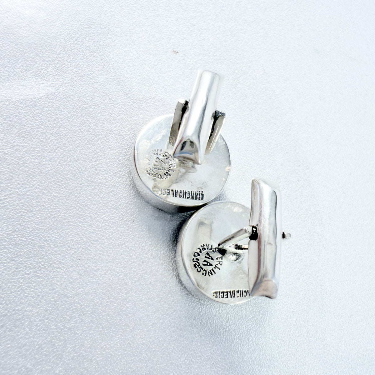 Rancho Alegre, Mexico. Vintage Sterling Silver Cufflinks. "R"