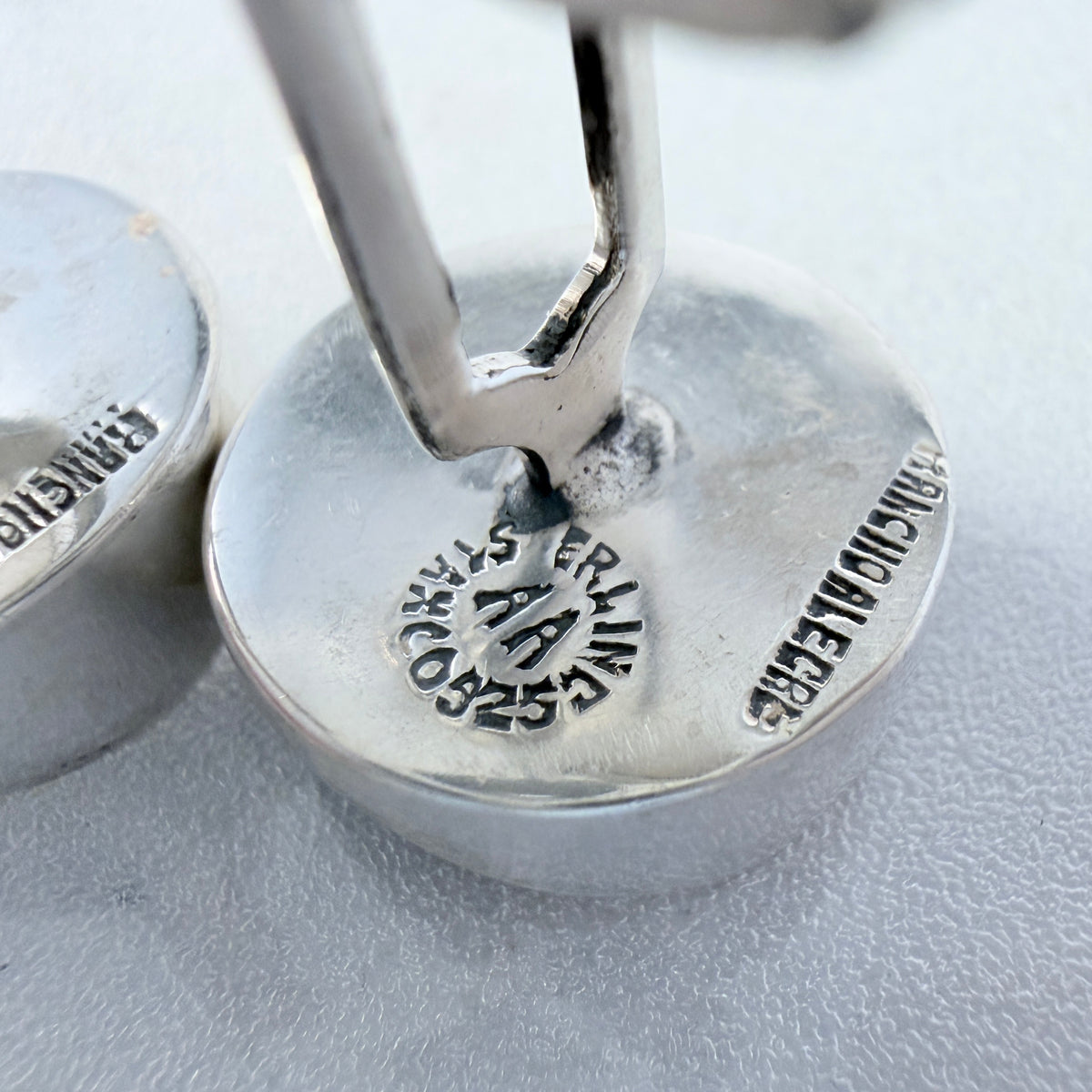 Rancho Alegre, Mexico. Vintage Sterling Silver Cufflinks. "R"
