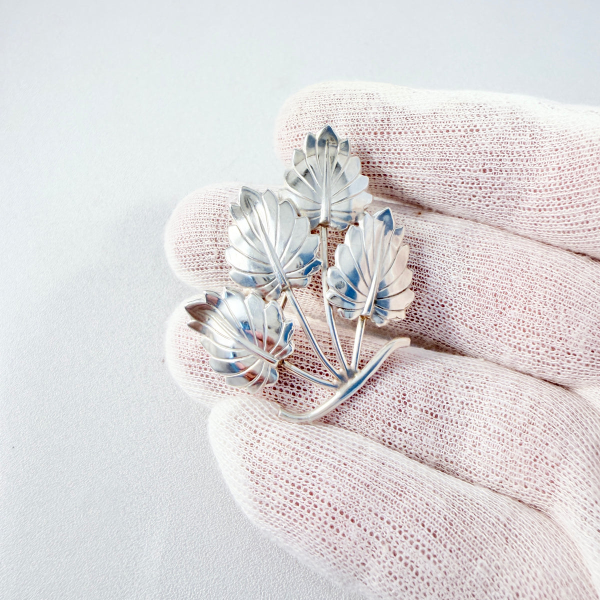 Pinco, Sweden 1959. Vintage Solid Silver Brooch.