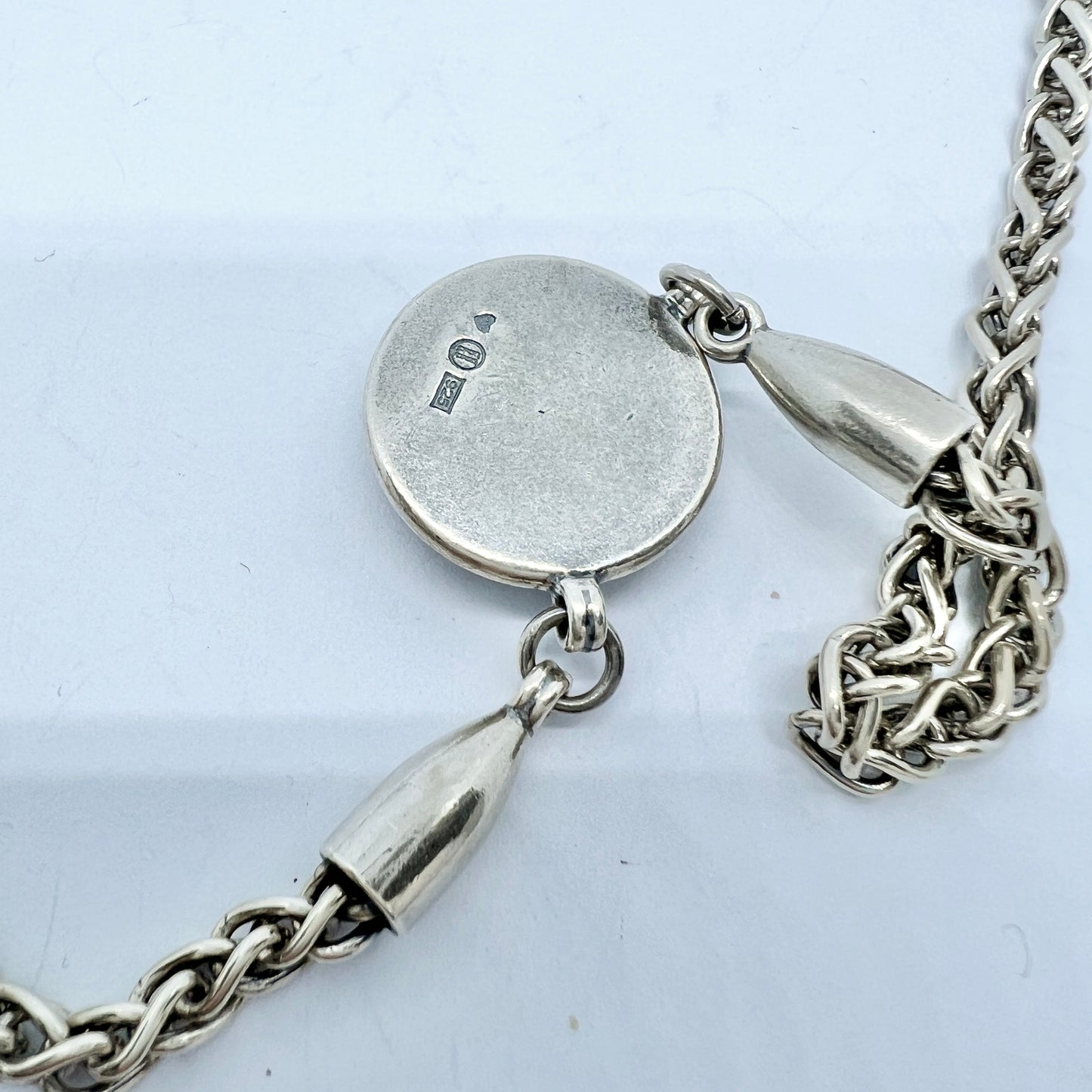 Kalevala Koru, Finland. Vintage Sterling Silver Spectrolite Necklace.